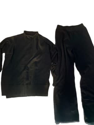 Black Knit Pants for Women and Sweater Regular Size S - Thumbnail 5