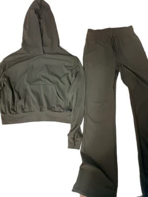 RedFinch Women's Tracksuit Set Dark Black Hoodie & Pants M - Thumbnail 5