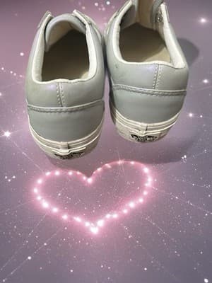 VANS Gray Leather Sneakers Kids US Size 4.5 Casual Solid Logo - Thumbnail 4