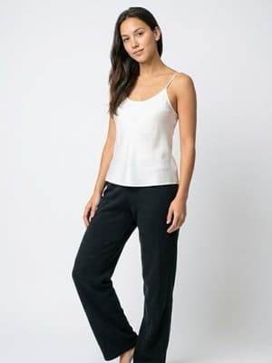 Black Knit Pants for Women and Sweater Regular Size S - Thumbnail 4