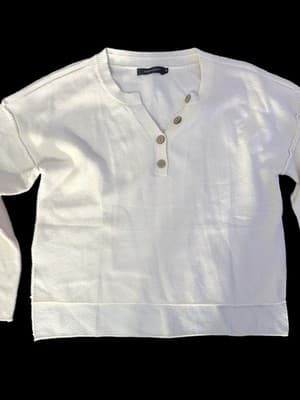 MEROKEETY White Knit Pants and Sweater Set for Women Regular Size M - Thumbnail 6