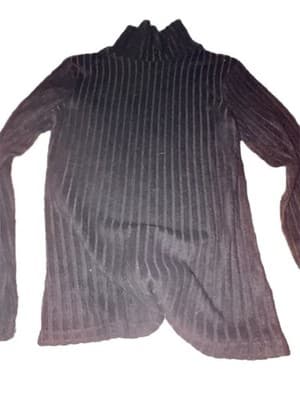 Black Ribbed Knit Turtleneck Pullover Long Sleeve Sweater Women’s Size S - Thumbnail 2