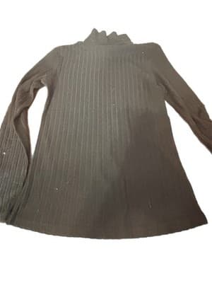 Black Ribbed Knit Turtleneck Pullover Long Sleeve Sweater Women’s Size S - Thumbnail 3