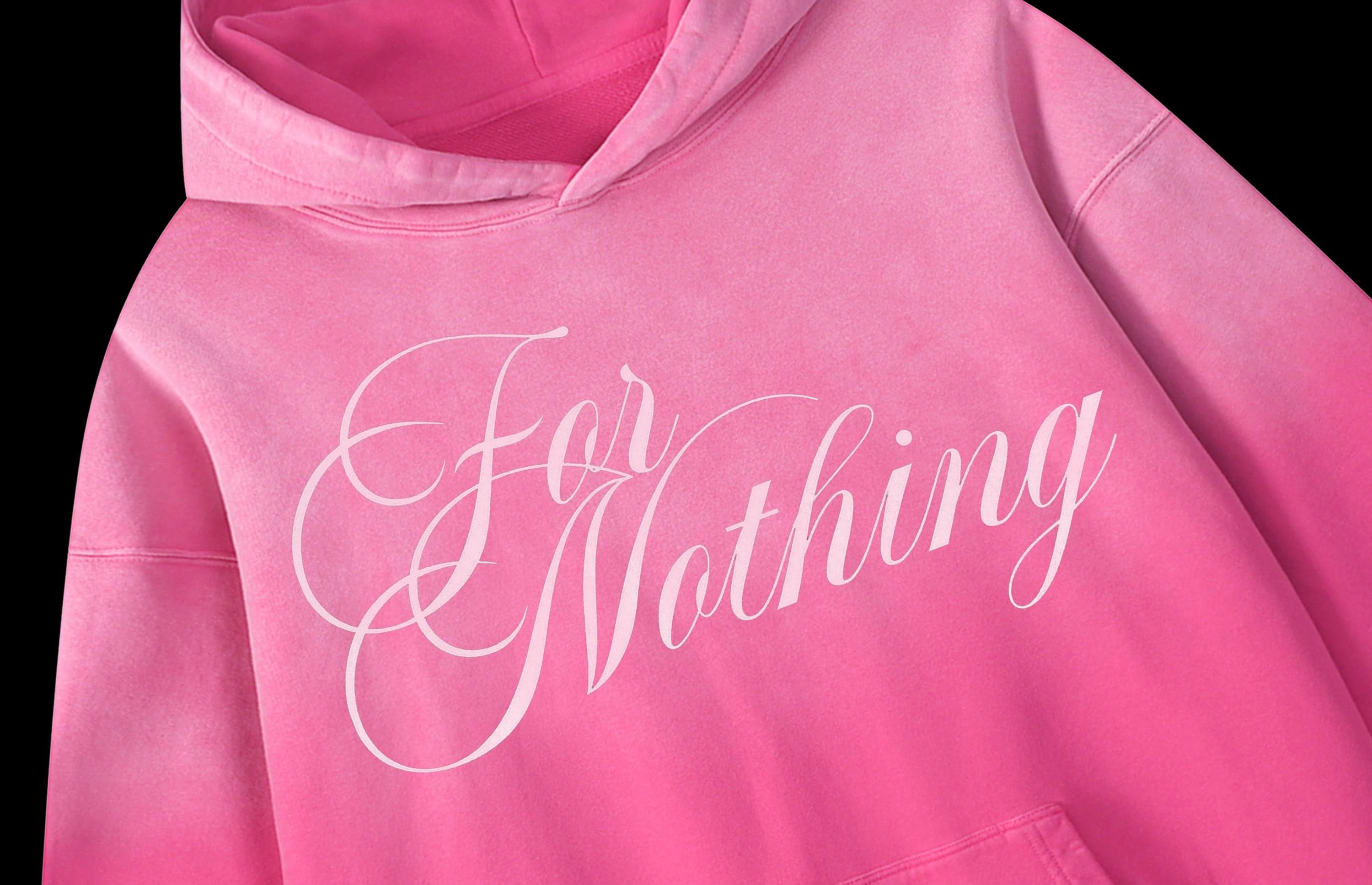 Nine Vicious For Nothing Hoodie | Heavyweight Sunfade Oversized Hoodie - Thumbnail 3