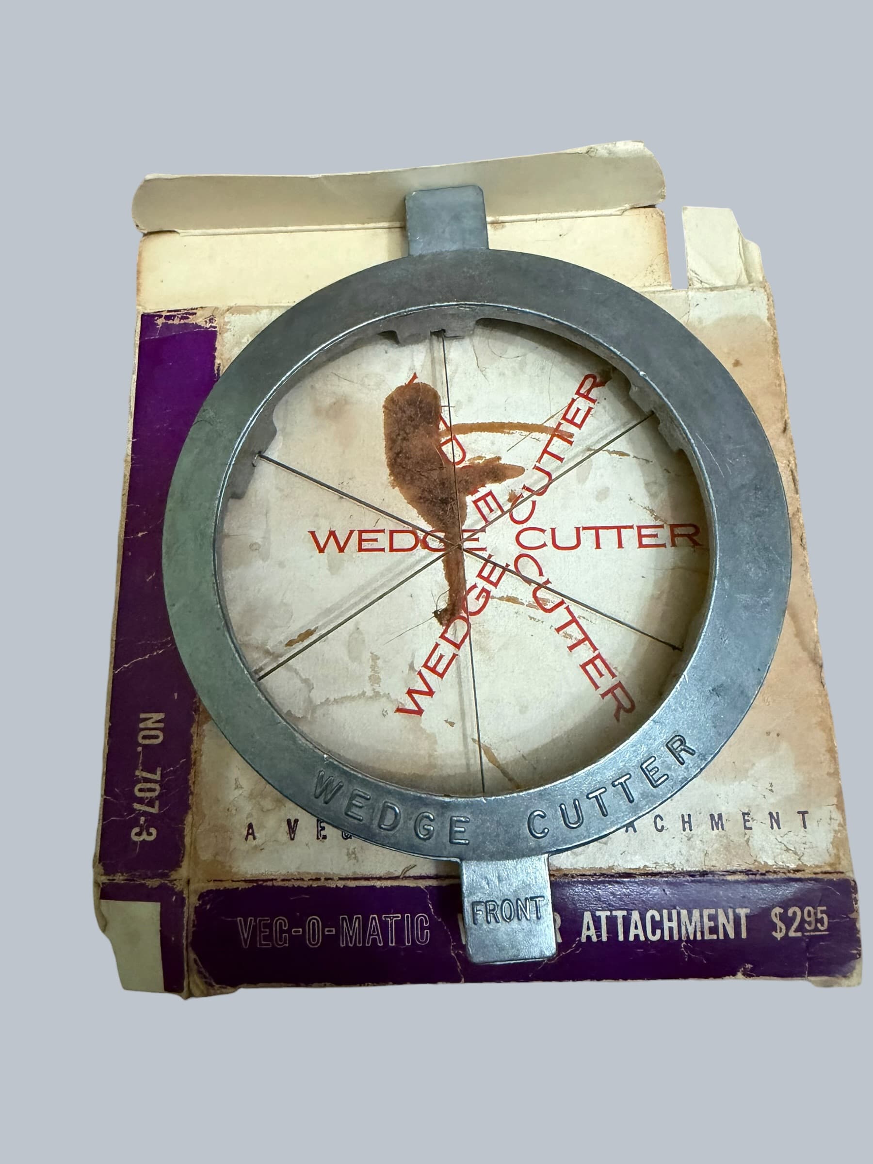 Vintage Veg-O-Matic Wedge Cutter No. 707-3 MCM Popeil Brothers Attachment w/Box - Thumbnail 2