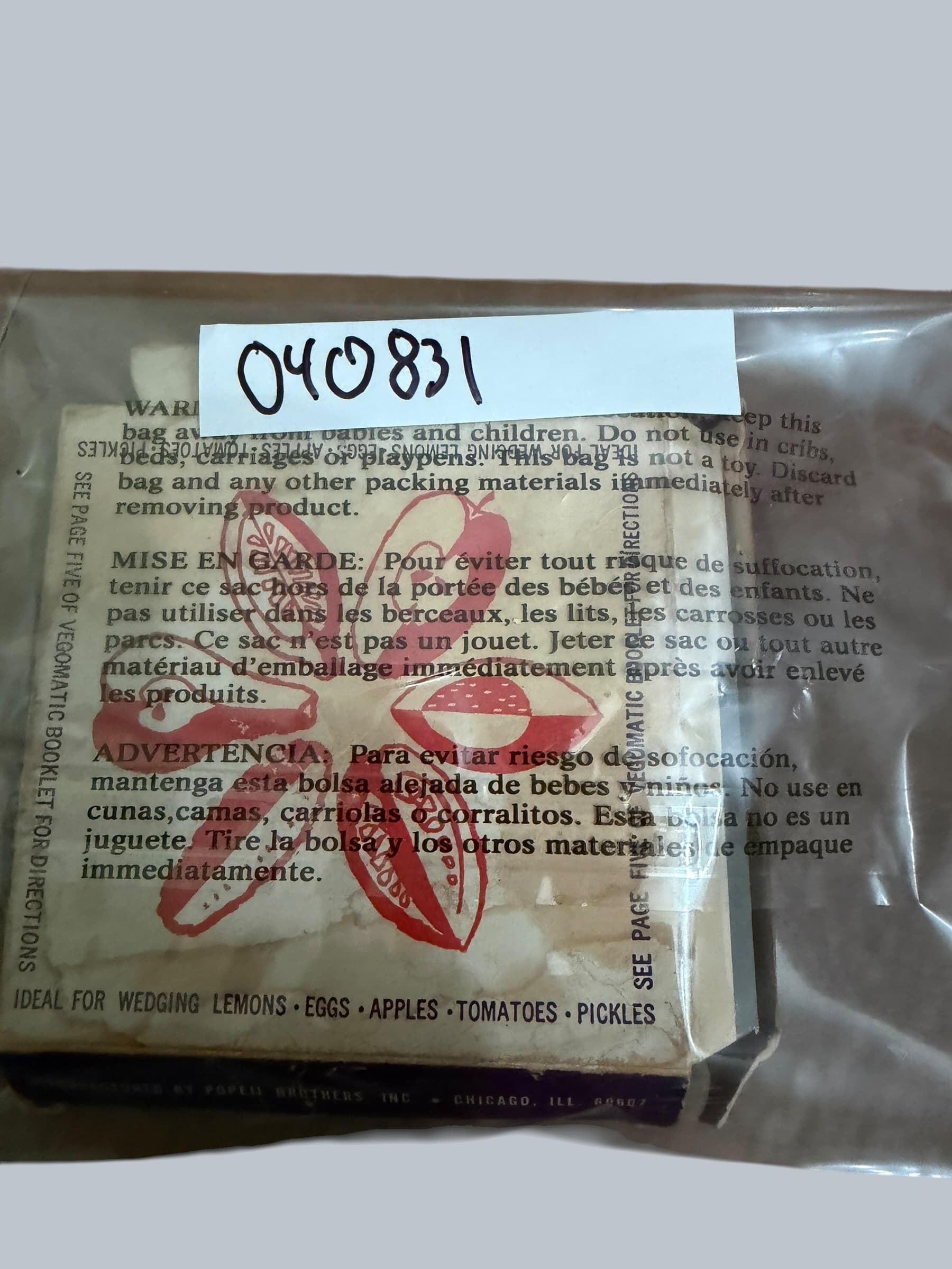 Vintage Veg-O-Matic Wedge Cutter No. 707-3 MCM Popeil Brothers Attachment w/Box - Thumbnail 5