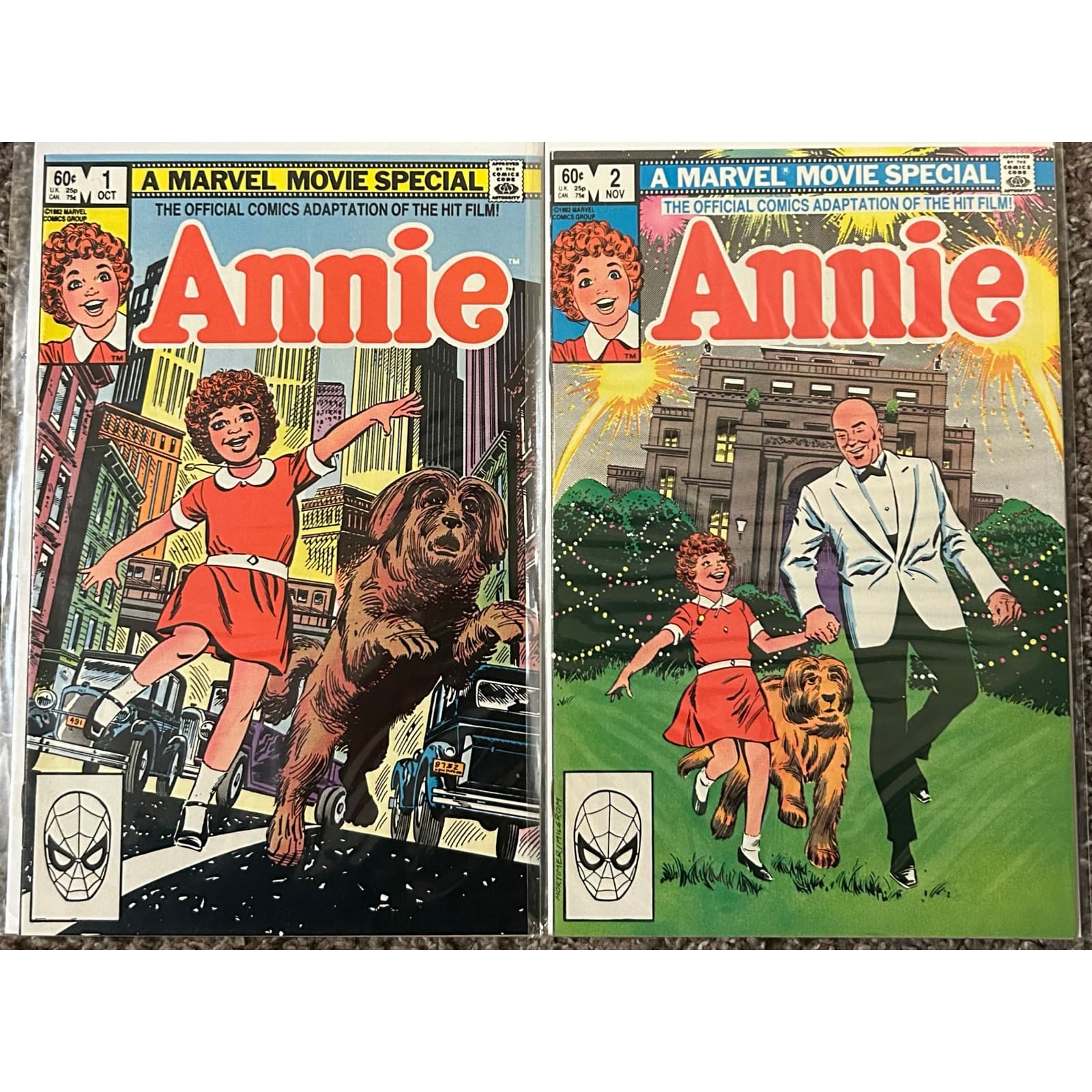 Annie Marvel Movie Special #1 & 2 (1982 Marvel) Lot of 2 Complete Set - Image 1