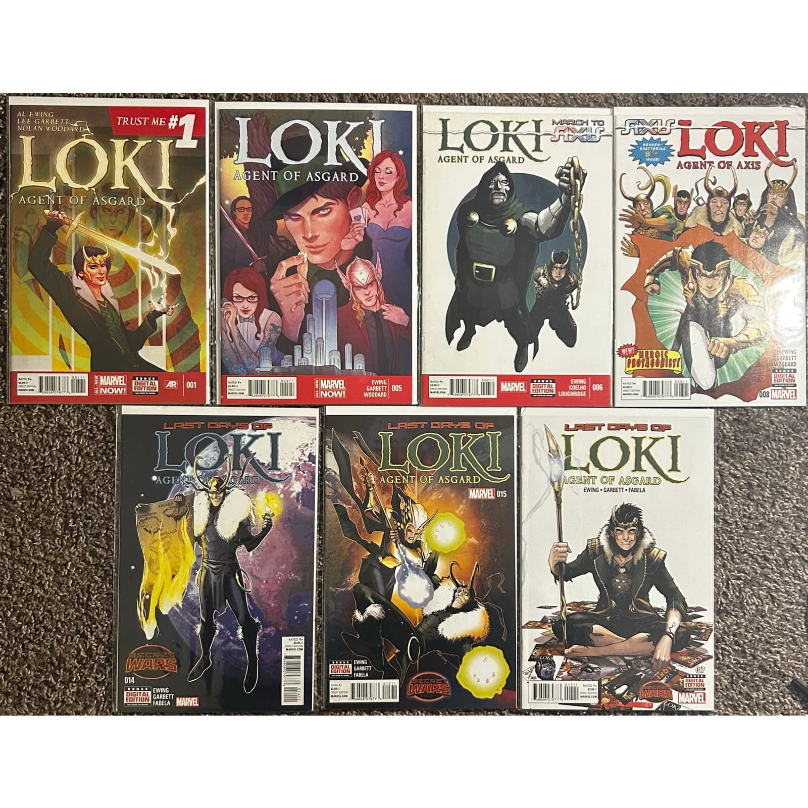 Loki Agent of Asgard #1, 5, 6, 8, 14, 15, 17 (2015 Marvel) Lot of 7 - Thumbnail 2