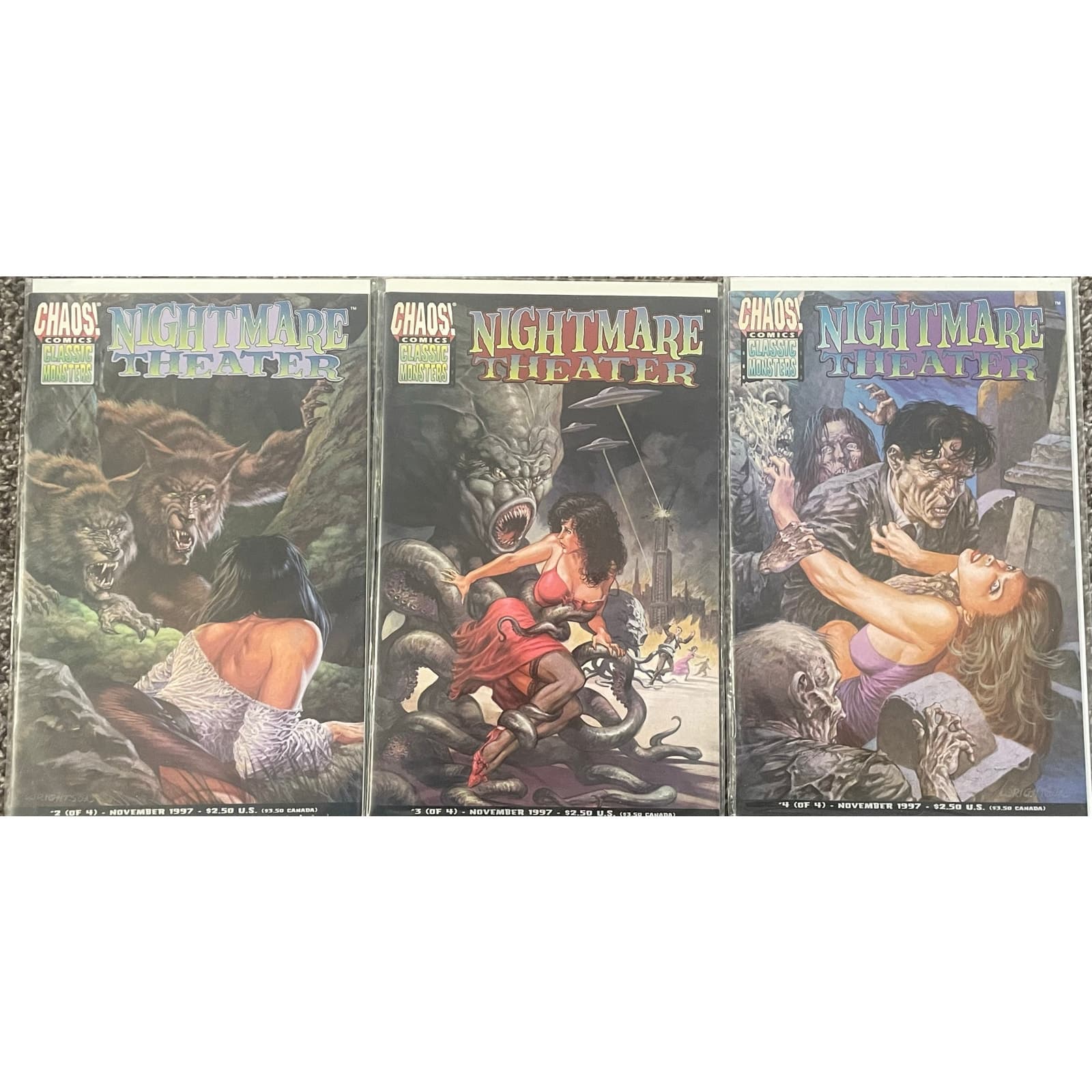 Nightmare Theater #2, 3, 4 (1997 Chaos! Comics) Lot of 3 - Image 1
