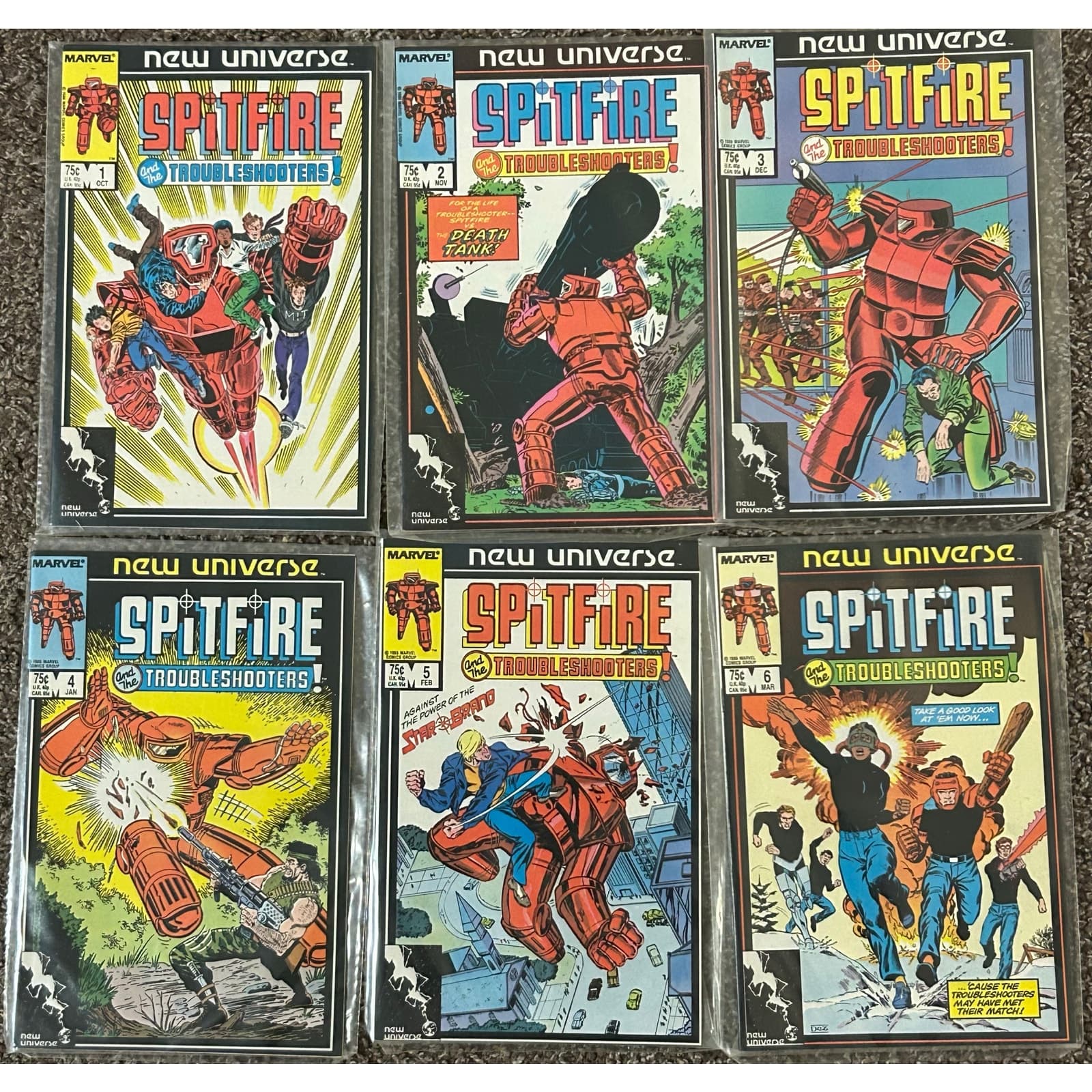 New Universe Spitfire & The Troubleshooters! #1 - 6 (1986 Marvel) Lot of 6 - Image 1