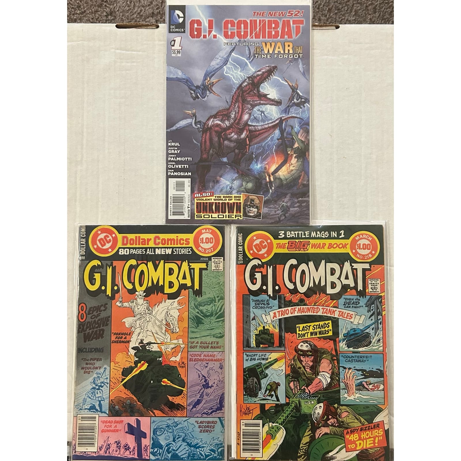 G.I. Combat 1st Series #207, 218, 2nd Series #1(1977-2012 DC) Lot of 3 - Image 1