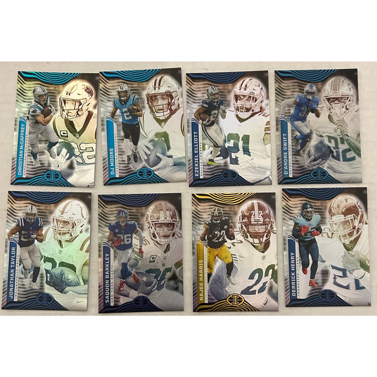 2022 Panini Illusions Football Trading Cards Lot of 8 Running Backs - Image 1