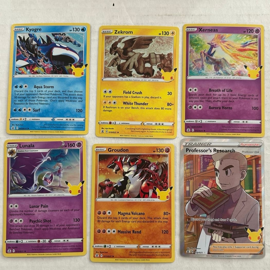 Pokémon TCG: Celebrations 25th Anniversary Collection Lot Of 6 Foil & Holo Rare - Image 1