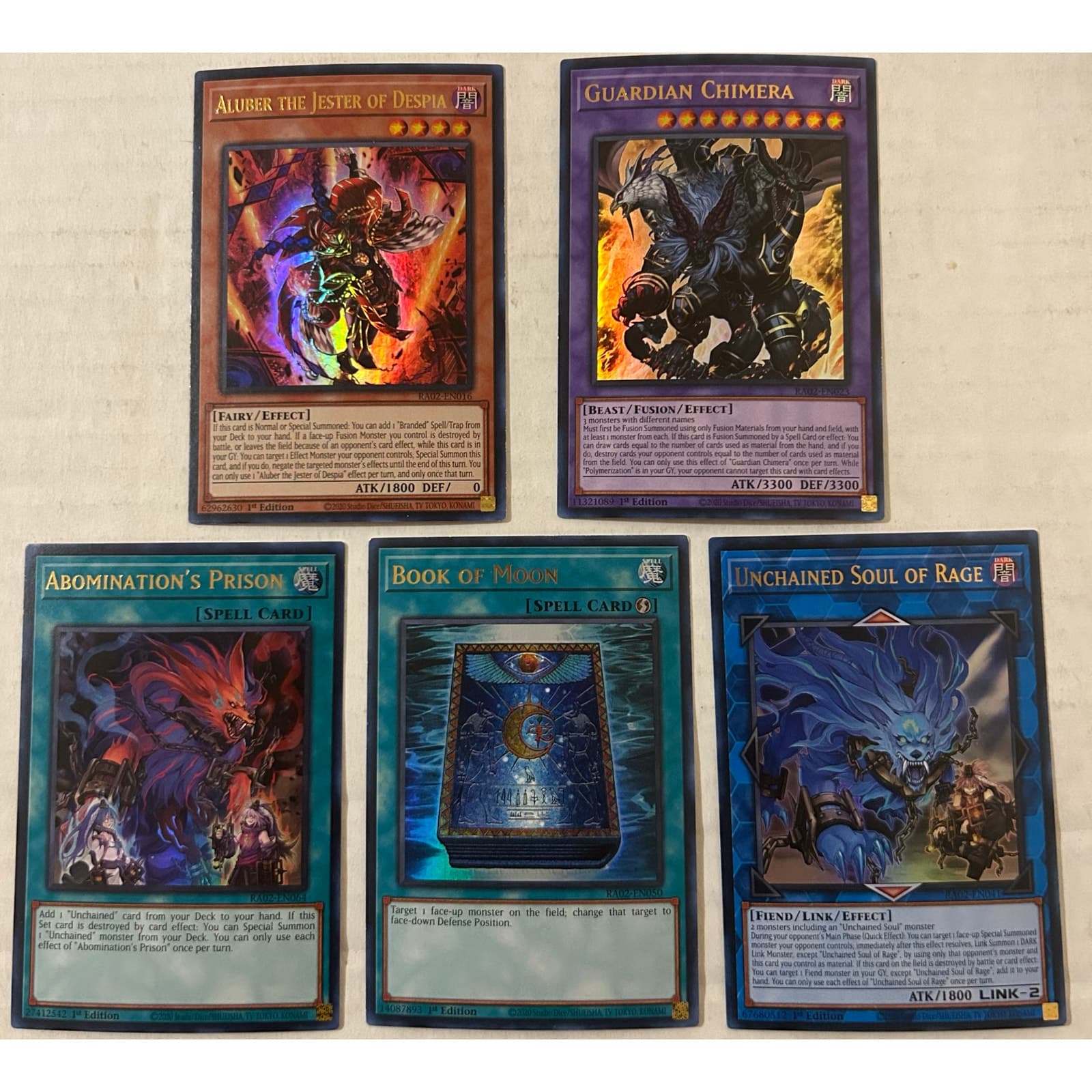 Lot of 5 25th Anniversary Rarity Collection II 1st Edition Yugioh Ultra Rare - Image 1