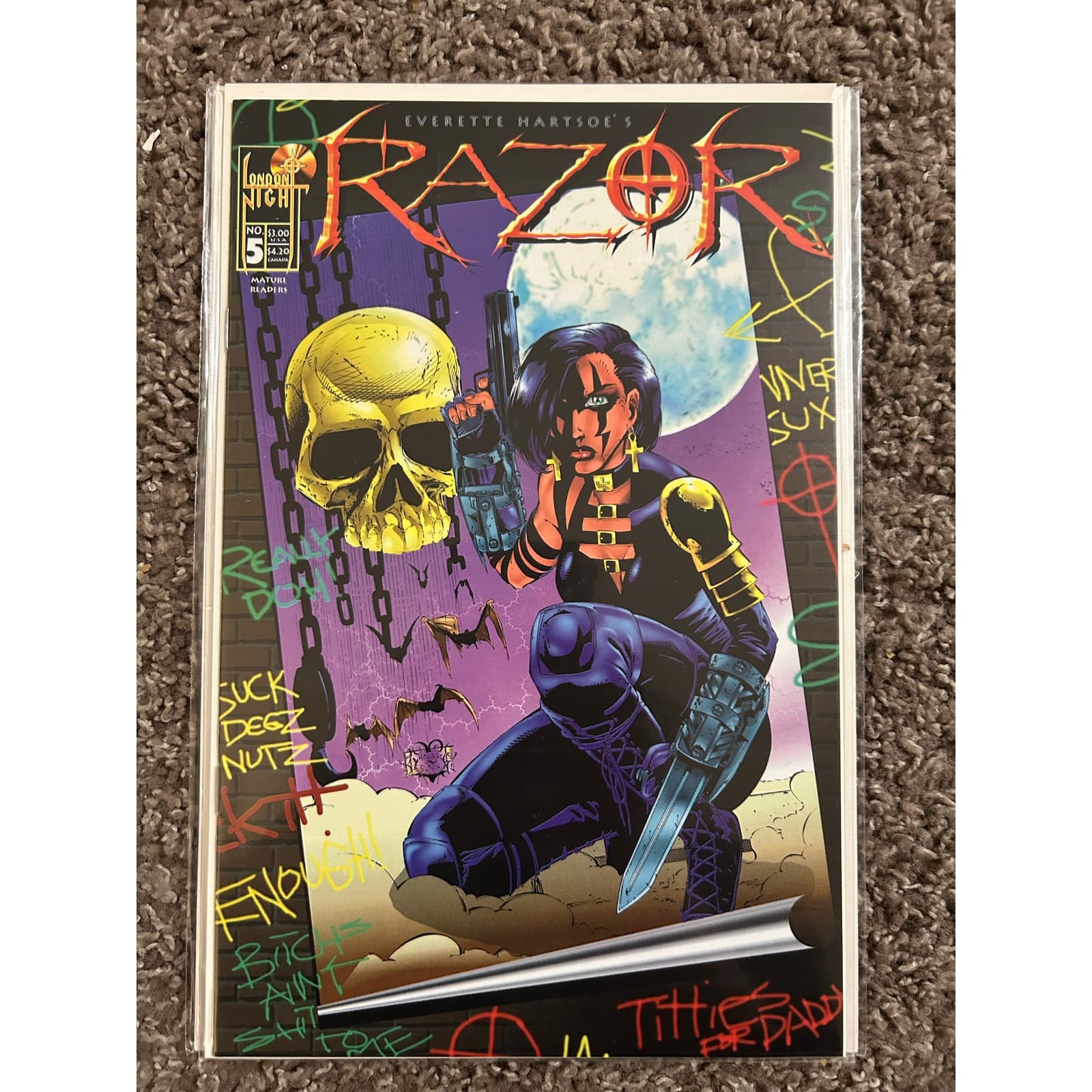 Razor Vol. 2 #1 Chrome - 7 (1996 London Night Studios) Complete Set of 7 - Thumbnail 5