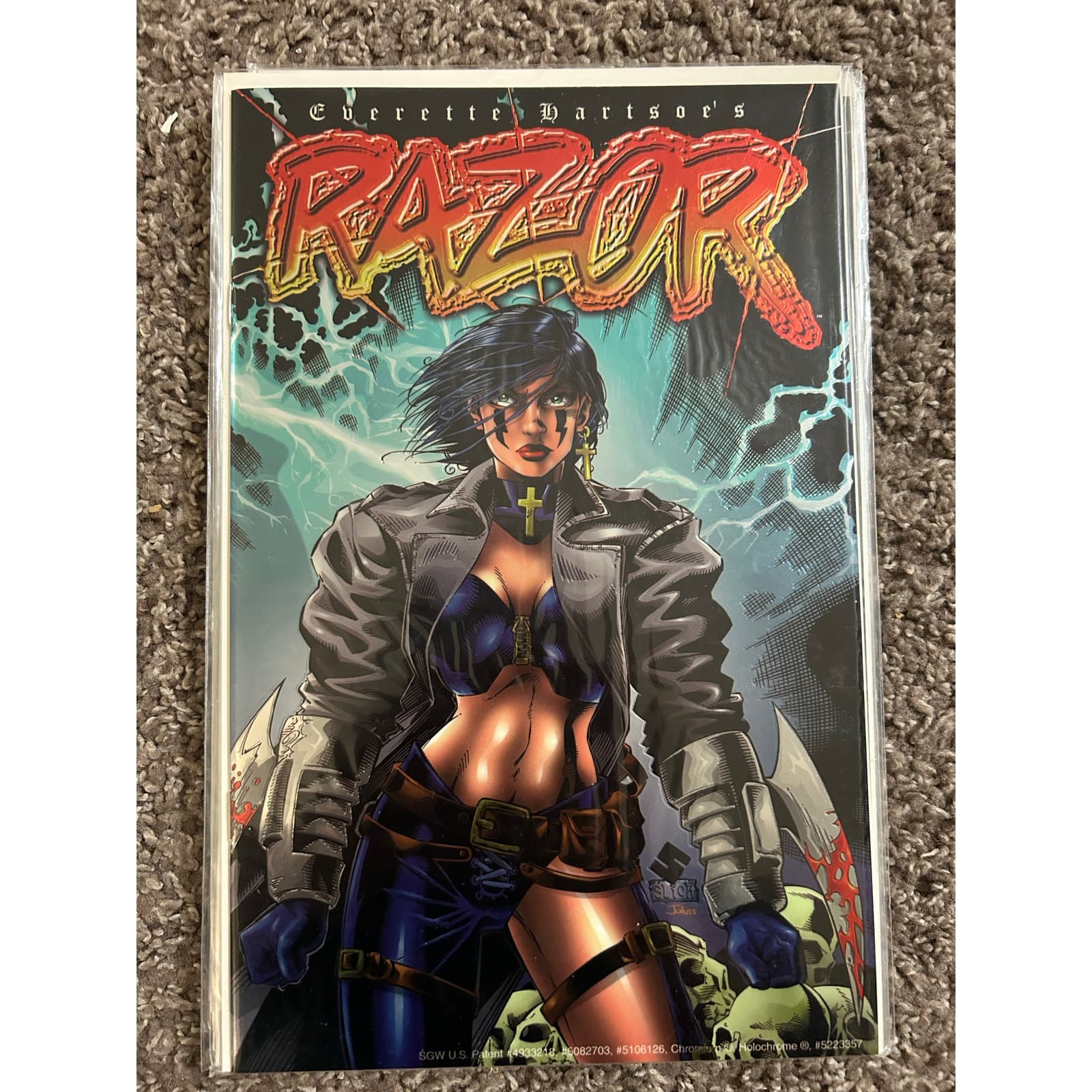 Razor Vol. 2 #1 Chrome - 7 (1996 London Night Studios) Complete Set of 7 - Thumbnail 2