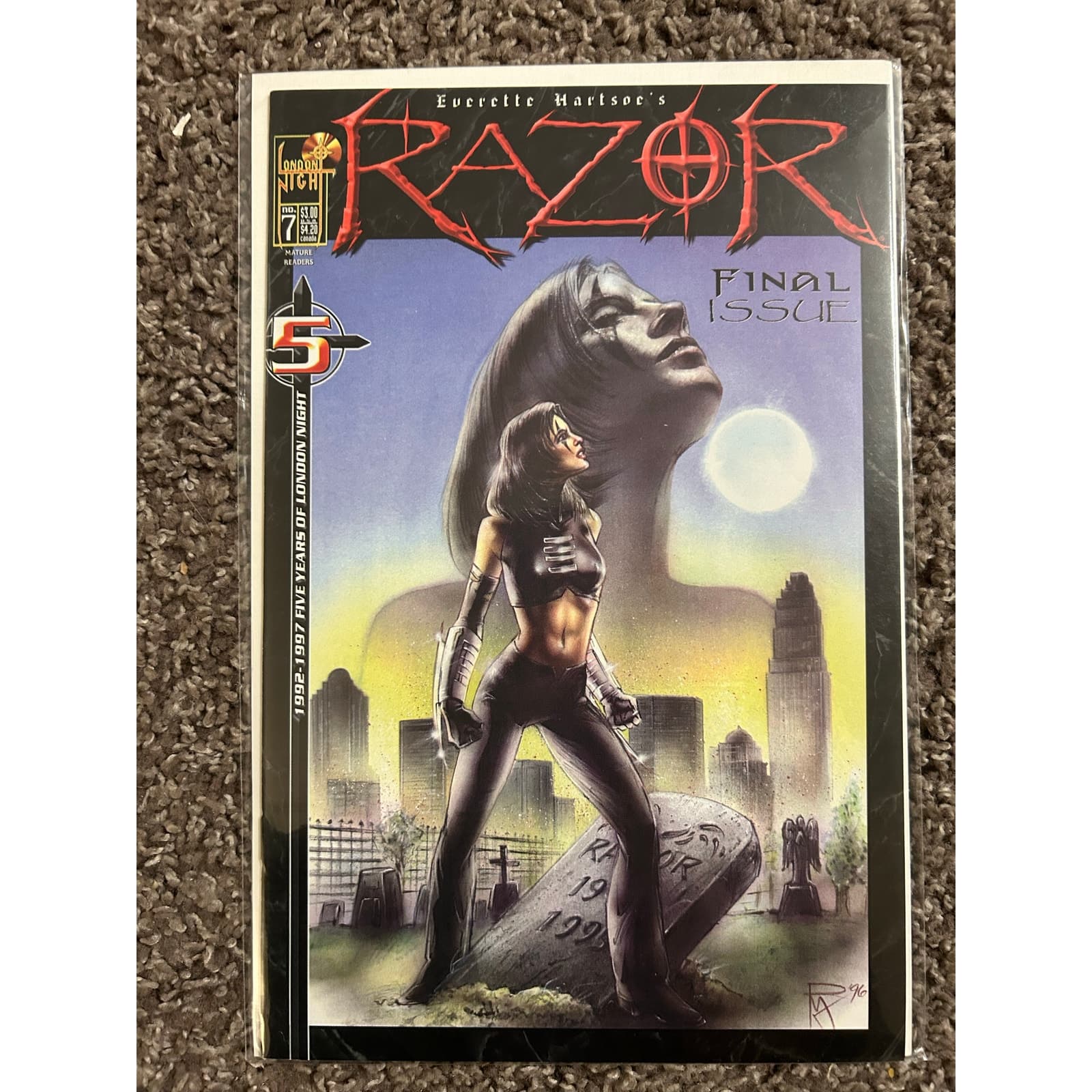 Razor Vol. 2 #1 Chrome - 7 (1996 London Night Studios) Complete Set of 7 - Thumbnail 3