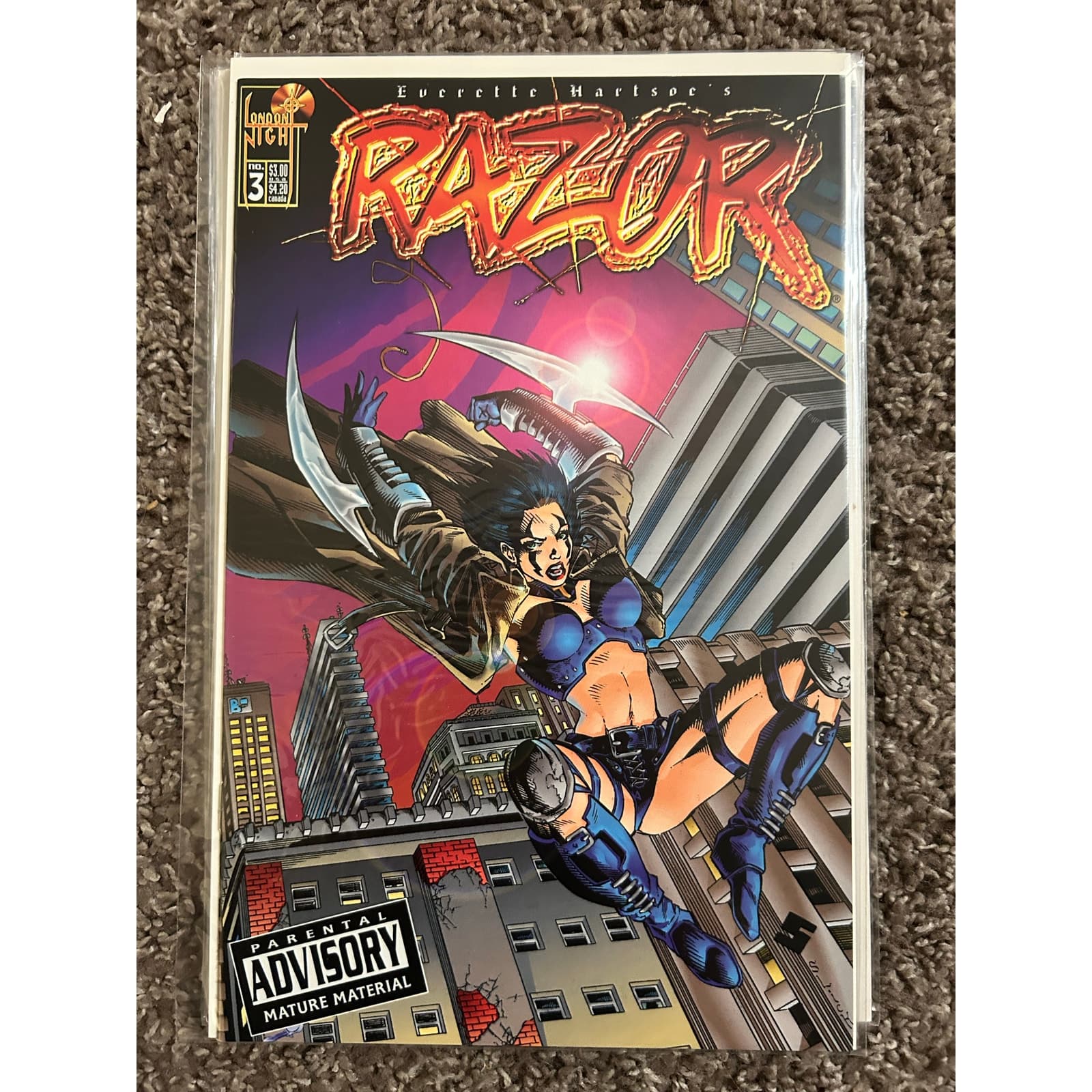 Razor Vol. 2 #1 Chrome - 7 (1996 London Night Studios) Complete Set of 7 - Thumbnail 7