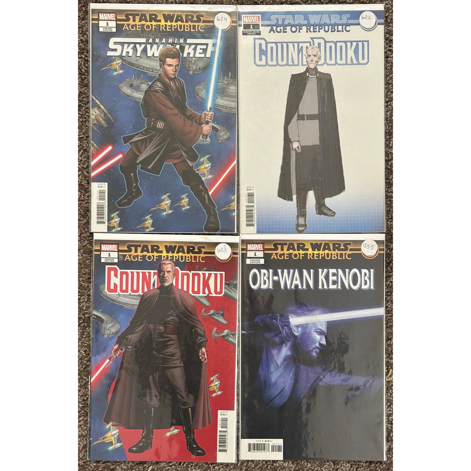 Star Wars: Age of Republic Skywalker, Dooku, Kenobi #1 (2019 Marvel) Lot of 4 - Image 1