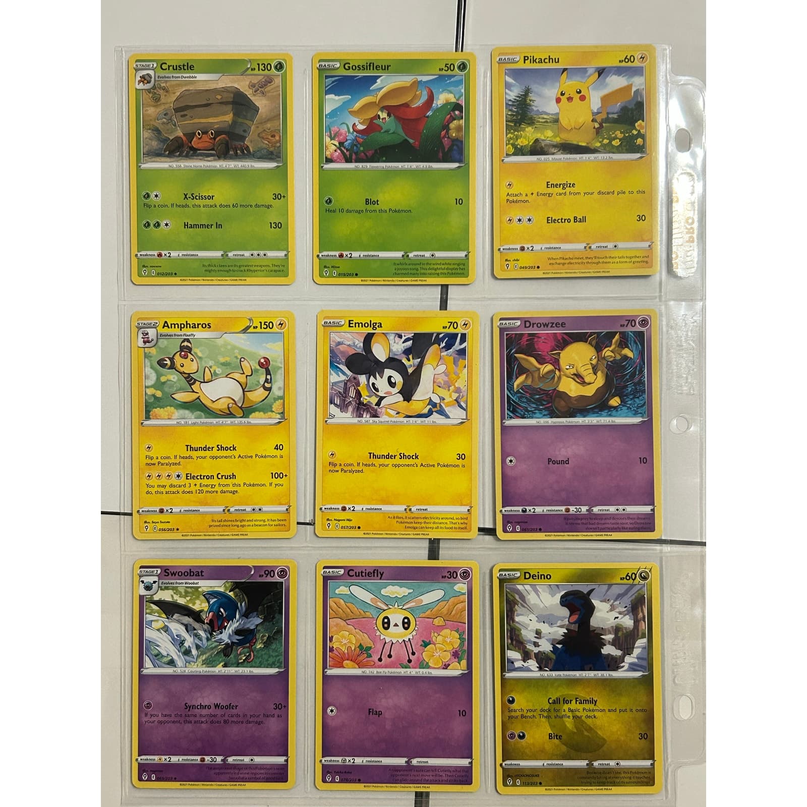 Evolving Skies Pokemon Lot of 9, 6 Common, 2 Uncommon, 1 Rare - Image 1