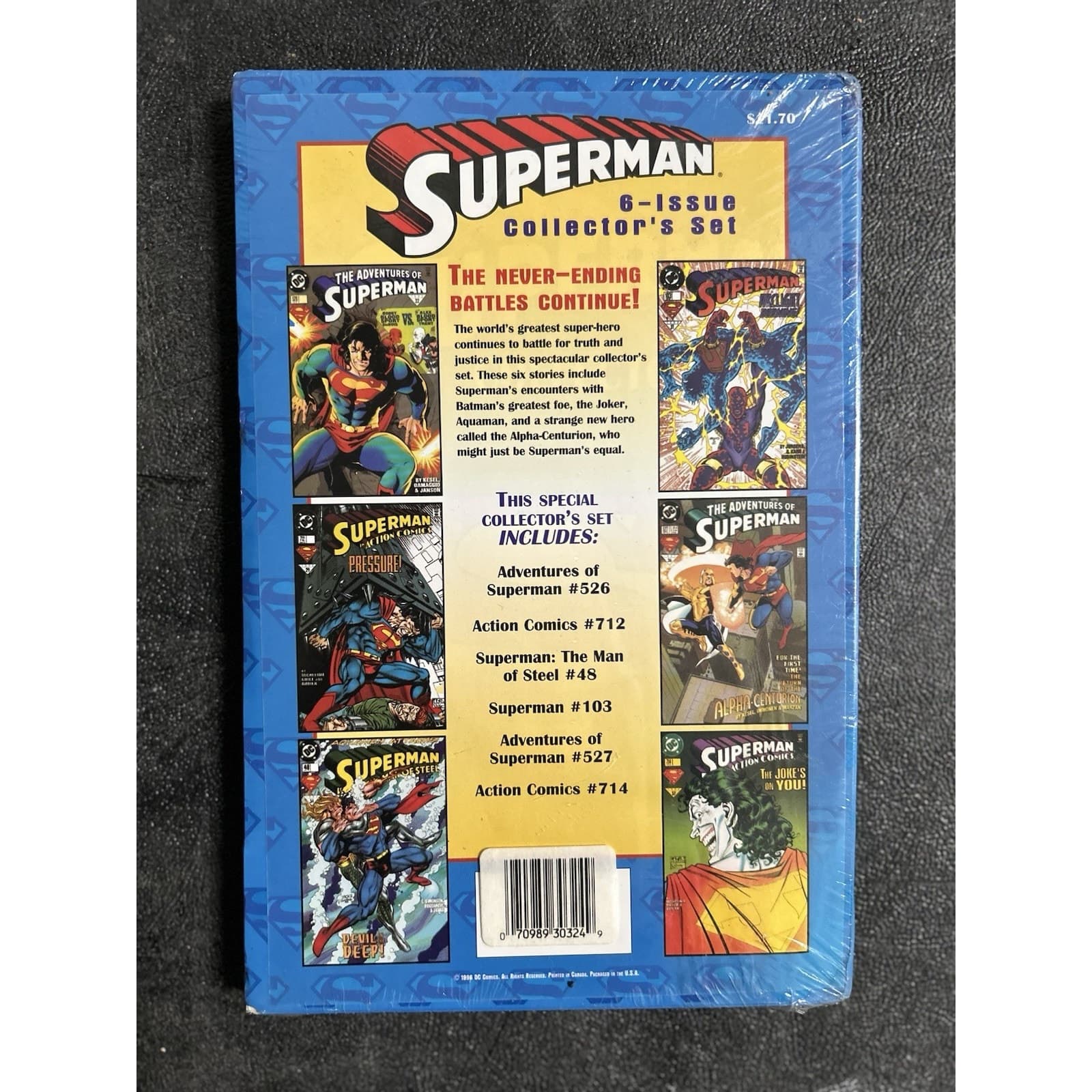 Superman The Man of Steel 1995 6 Issue Collector's Set DC Universe Logo Sealed - Thumbnail 2