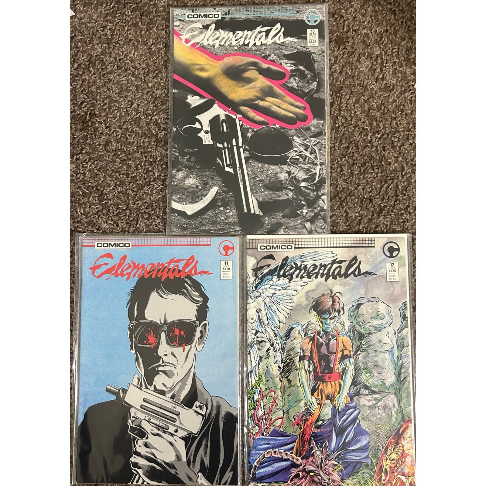 Elementals 1st Series #10, 11, 12 (1986 Comico) Lot of 3 - Image 1