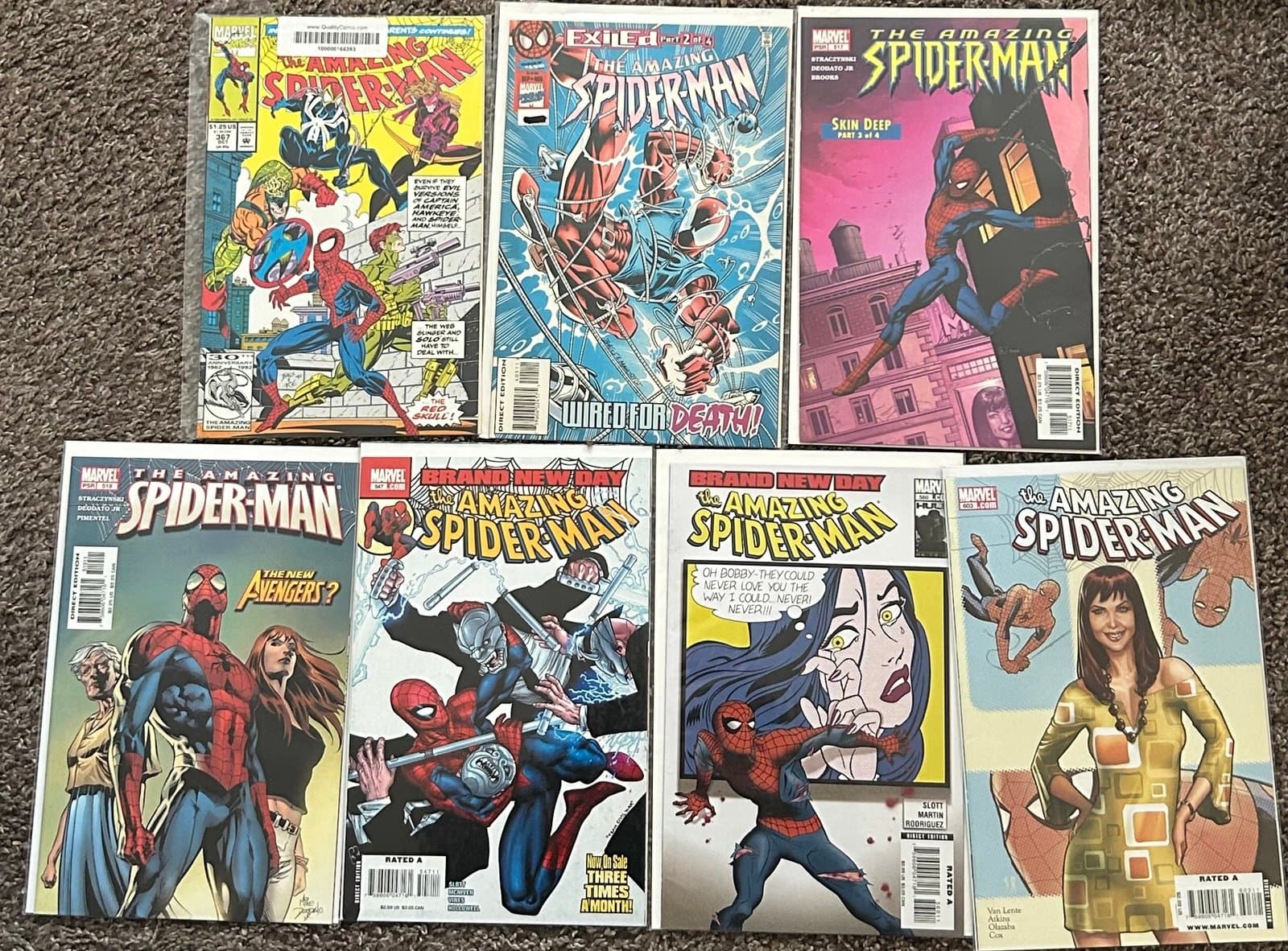 Amazing Spider-Man #367, 405, 517, 519, 547, 560, 603 (1992-09 Marvel) Lot of 7 - Image 1
