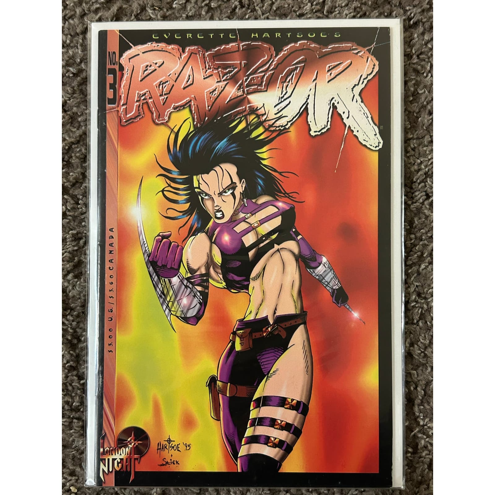 Razor Burn #2, 3, 4, 5 (1995 London Night) Lot of 4 - Thumbnail 4