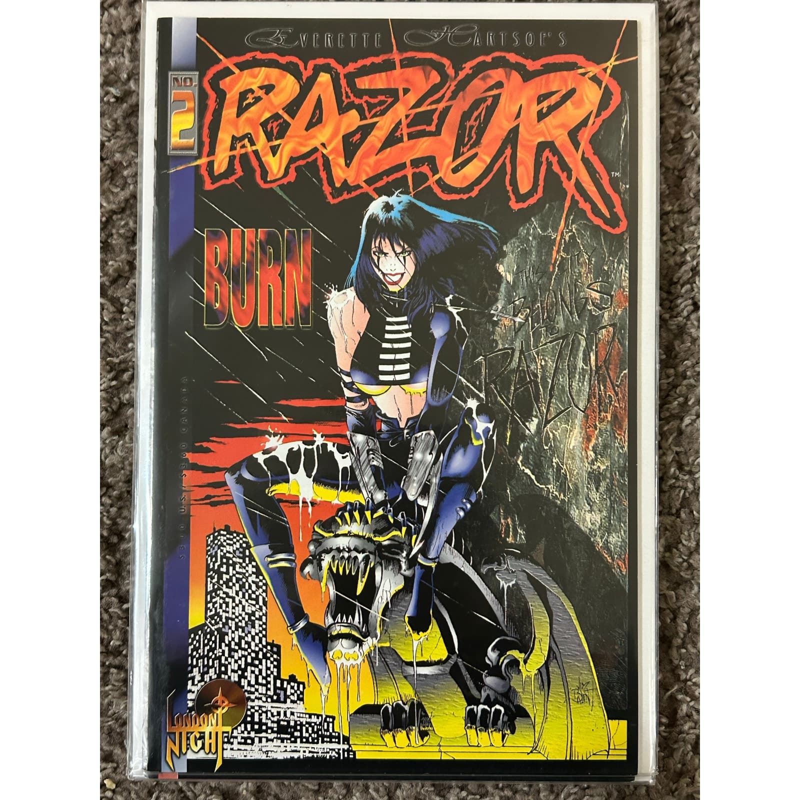 Razor Burn #2, 3, 4, 5 (1995 London Night) Lot of 4 - Thumbnail 5