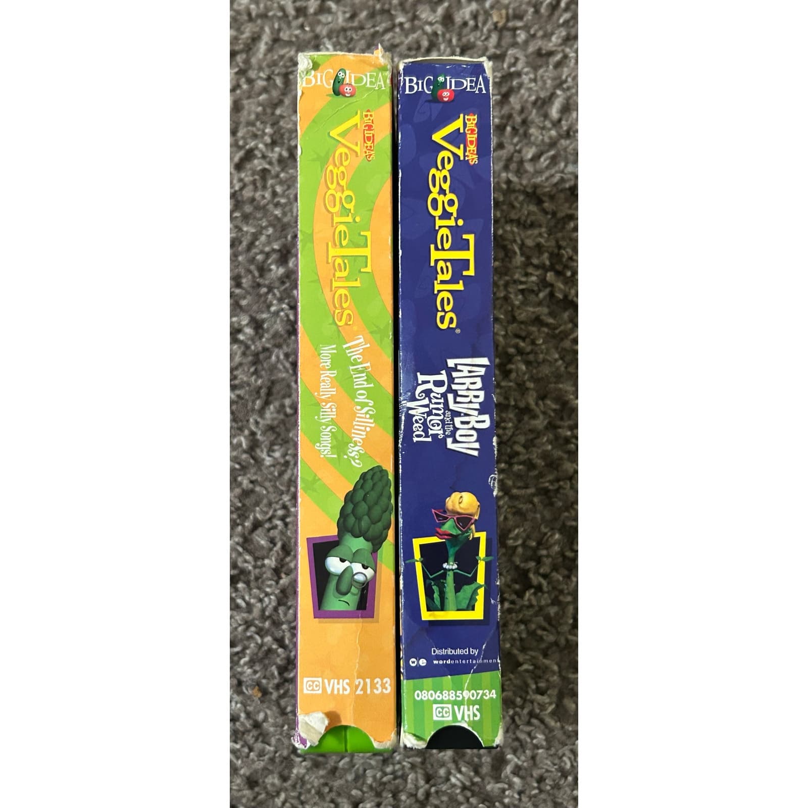 Veggie Tales The End of Silliness? (Green VHS) & Larry Boy & the Rumor Weed VHS - Thumbnail 3