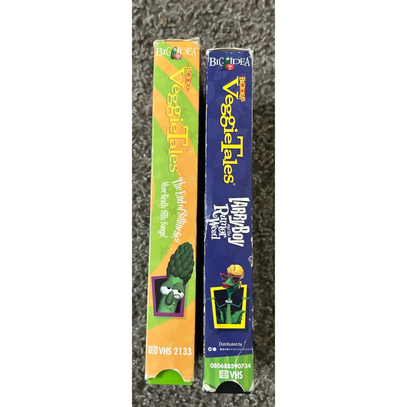 Veggie Tales The End of Silliness? (Green VHS) & Larry Boy & the Rumor Weed VHS - Thumbnail 4