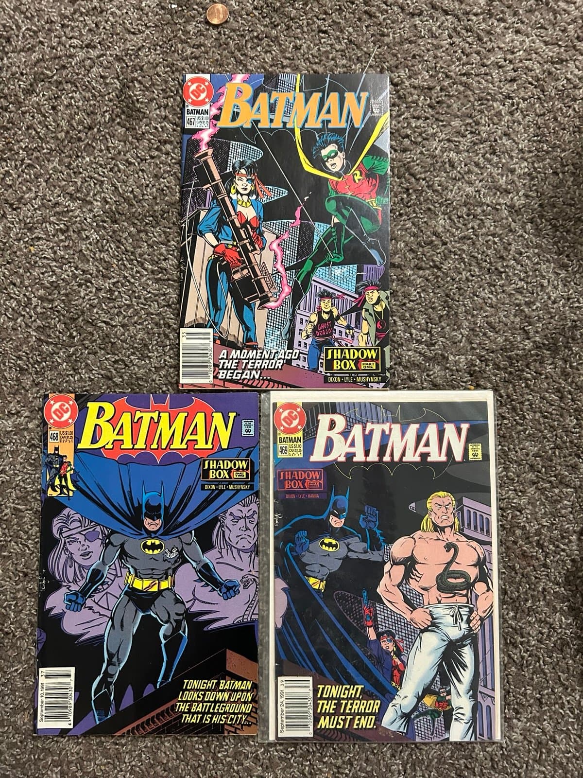Batman #467 - 469 (1991 DC) Lot of 3 - Image 1