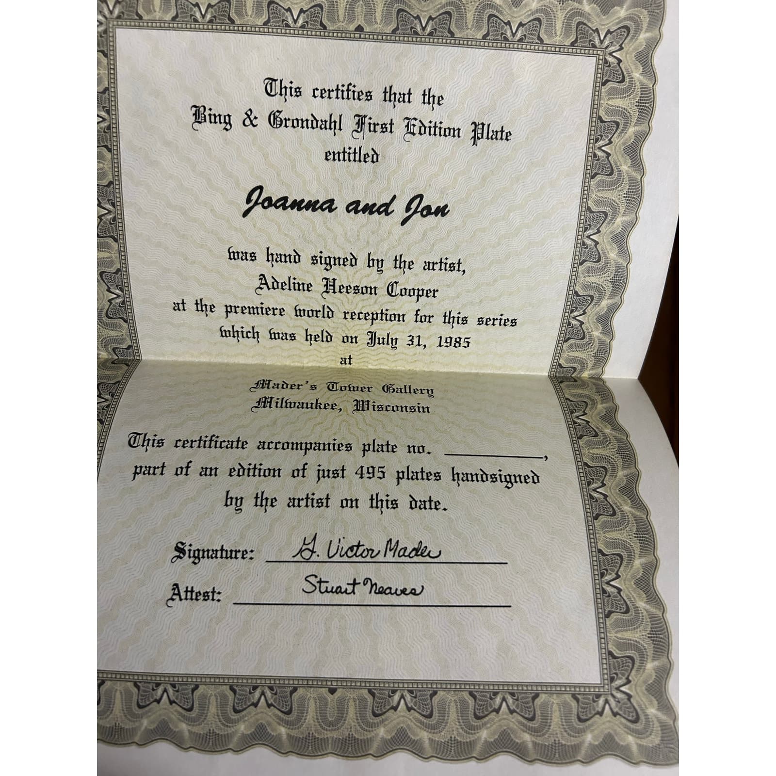 Vintage Porcelain Bing & Grøndahl Joanna & Jon Gentle Love by A. Heesen Cooper - Thumbnail 4