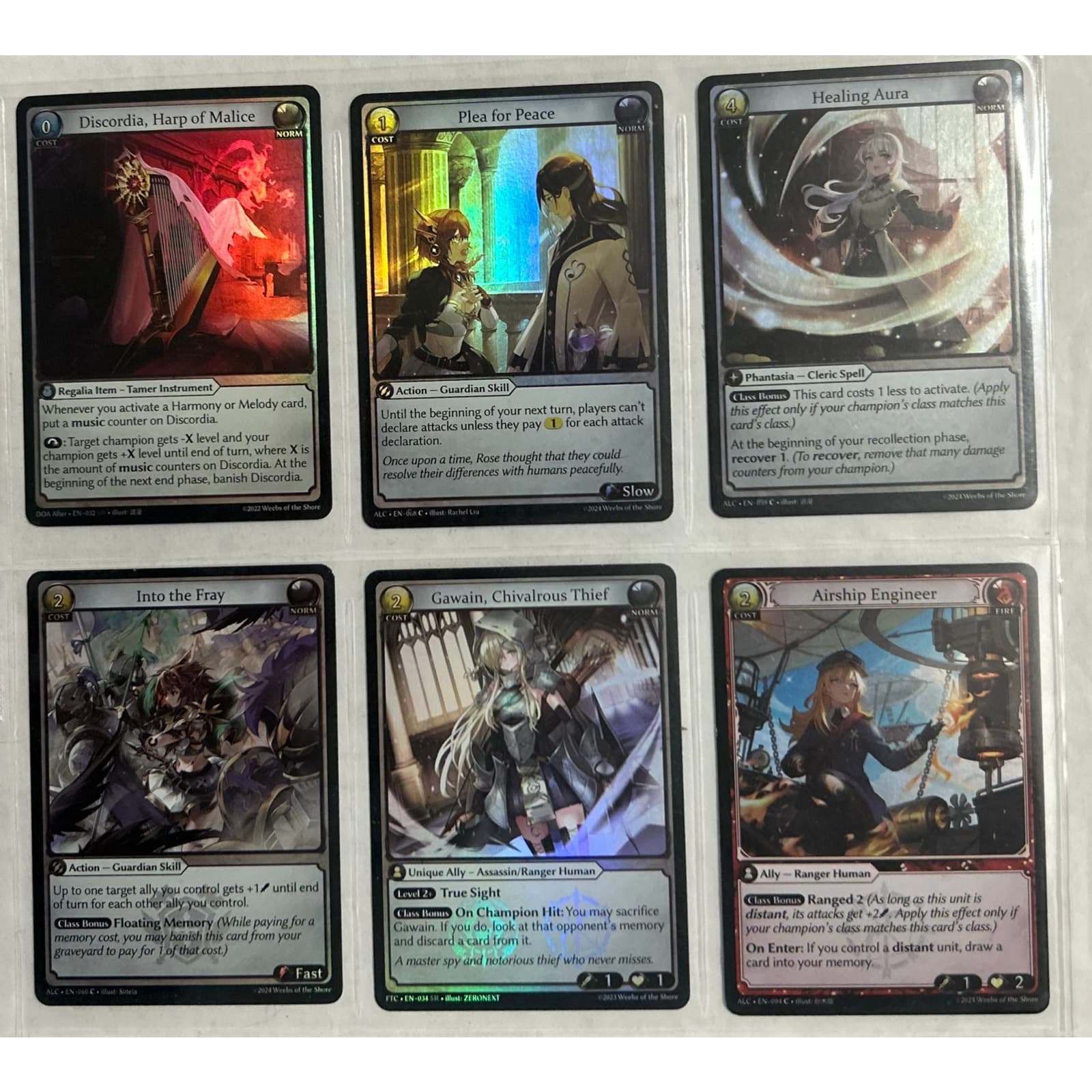 Lot of 6 Holofoil ALC, DOA Altered, FTC Grand Archive TCG - Thumbnail 2