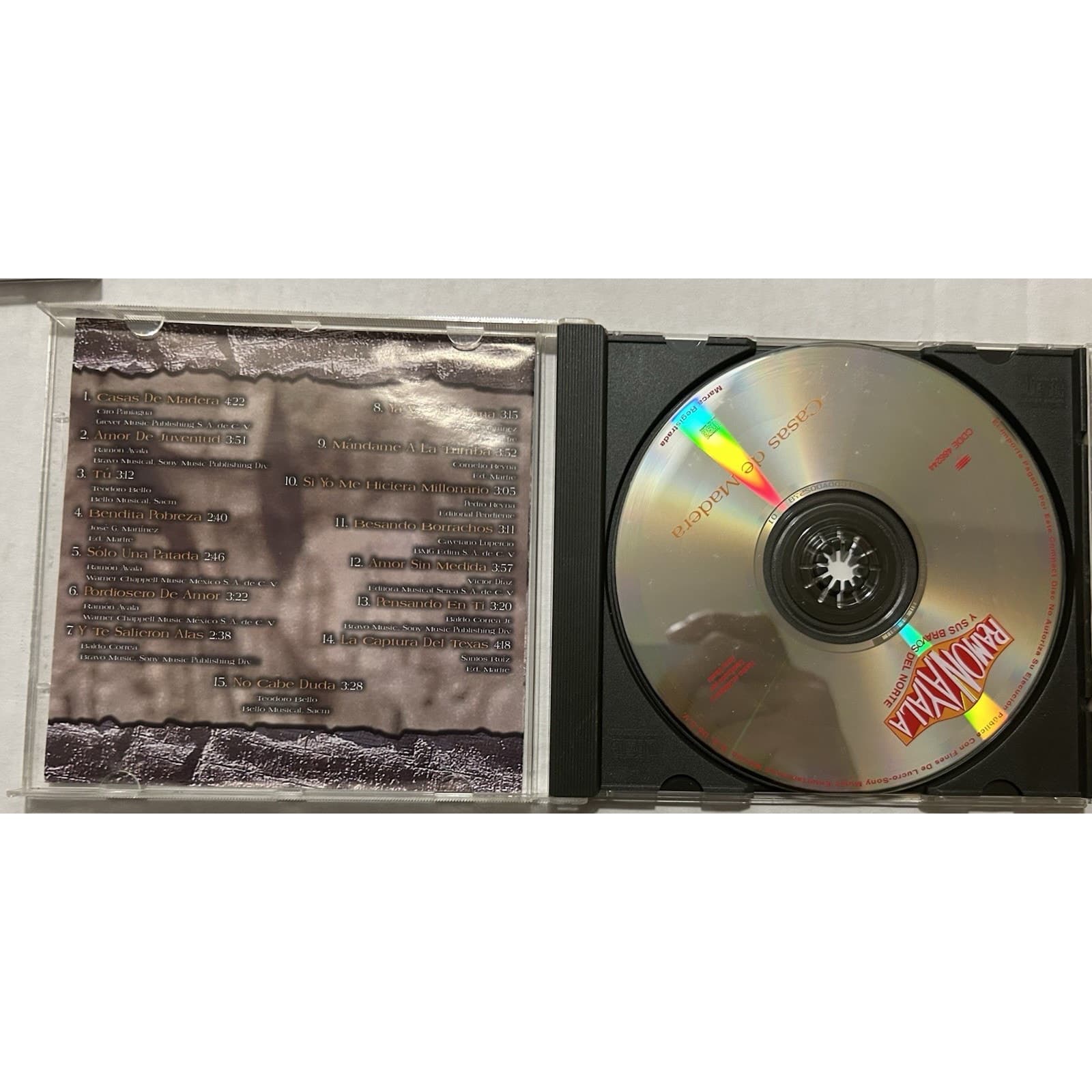 Casas de Madera by Ramón Ayala (1988 Sony Music) Mexican Region 15 Songs CD - Thumbnail 3