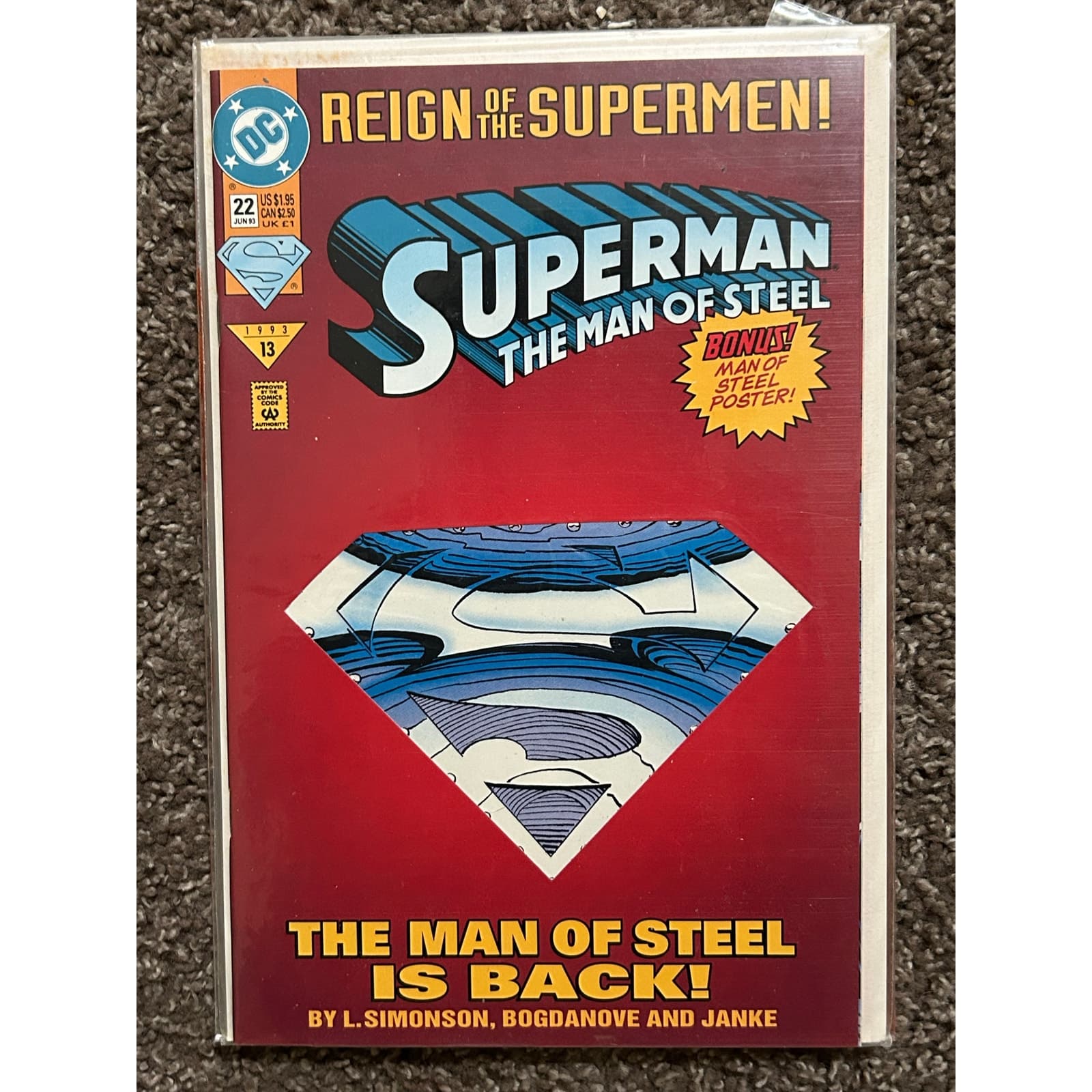 Superman The Man of Steel #21, 22, 26, 33, 34, 35 (1993 DC) Lot of 6 - 2 KEYS - Thumbnail 3