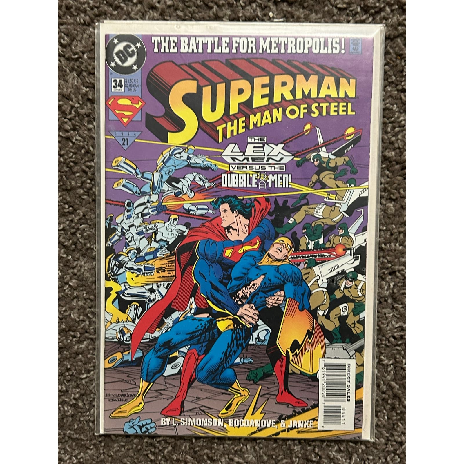 Superman The Man of Steel #21, 22, 26, 33, 34, 35 (1993 DC) Lot of 6 - 2 KEYS - Thumbnail 6