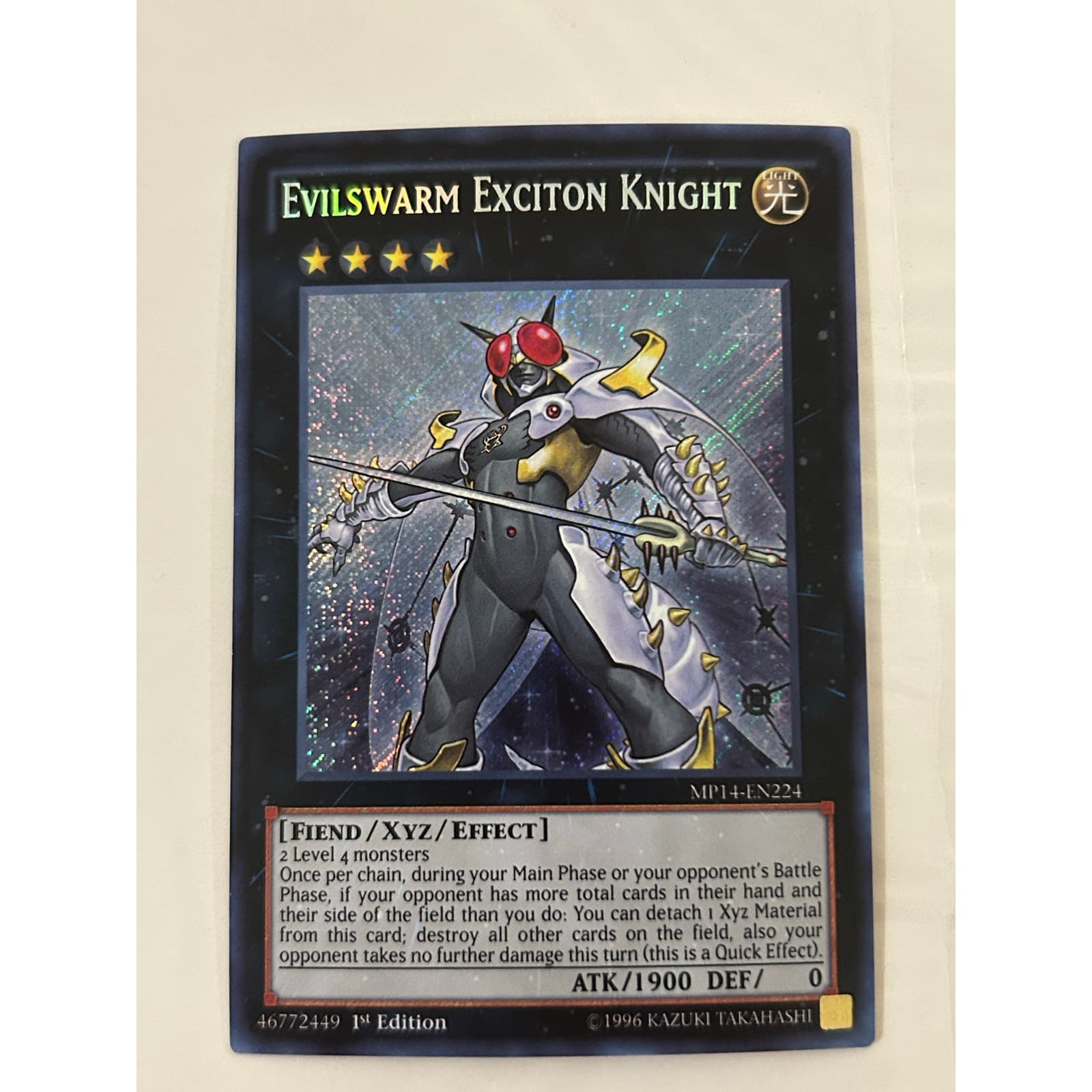 Evilswarm Exciton Knight 2014 Mega-Tins Mega Pack YUGIOH MP14-EN224 SEC - Thumbnail 3