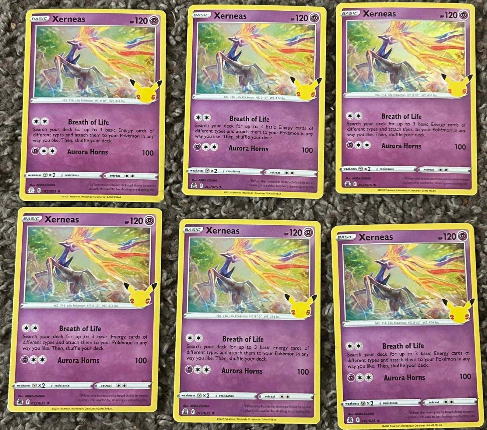 Xerneas Celebrations Pokemon #012/025 Holo Rare - Image 1