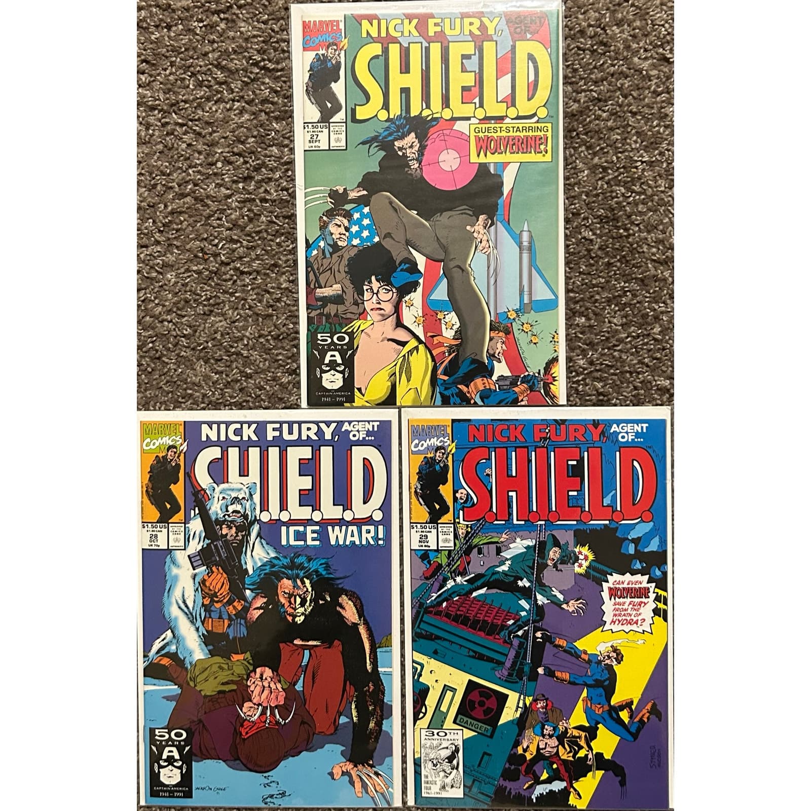 Nick Fury, Agent of S.H.I.E.L.D. 3rd Series #27, 28, 29 (1991 Marvel) Lot of 3 - Image 1