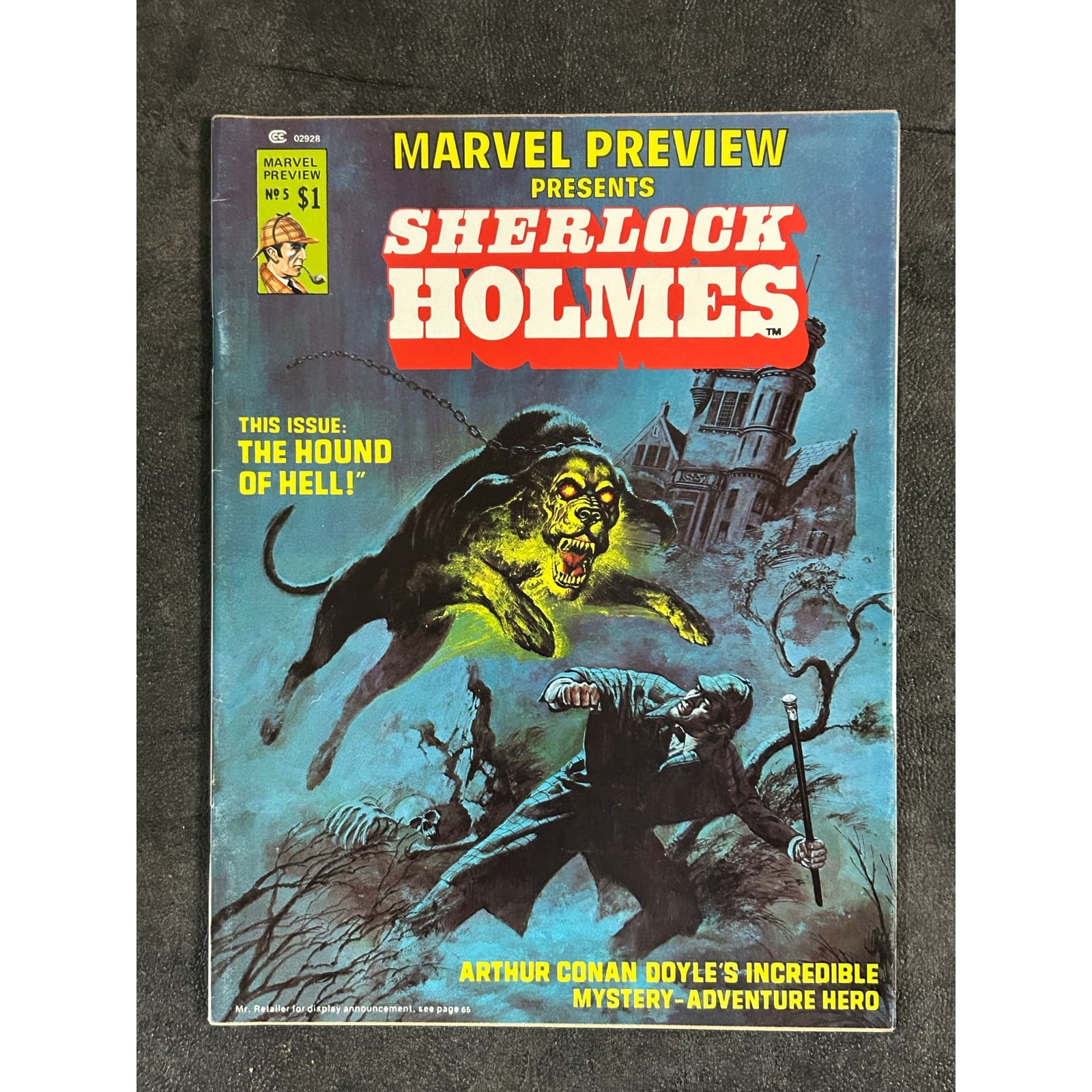 Marvel Preview #5 (1976 Curtis Magazine) Sherlock Homes Hounds of Hell - Image 1