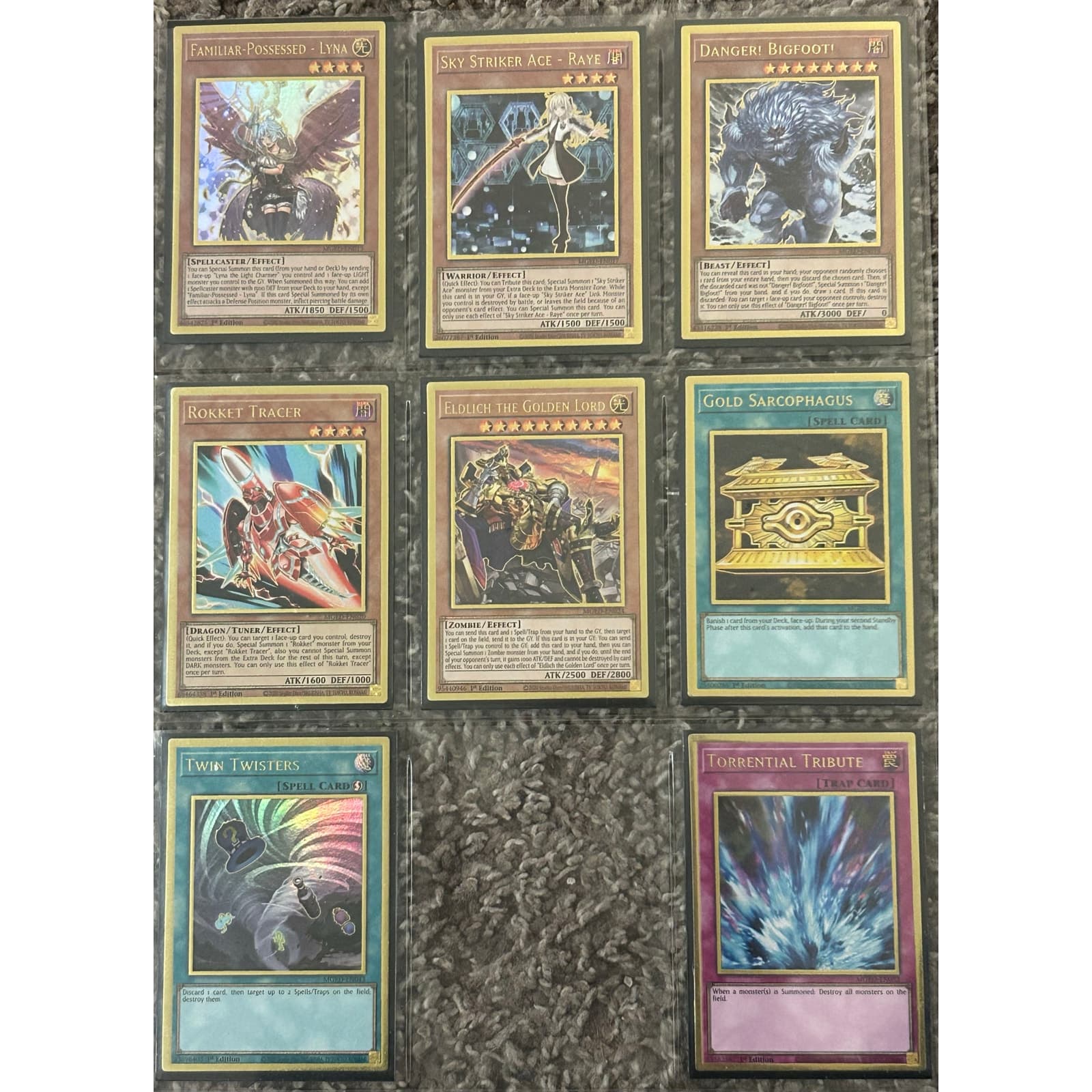 1st Edition Maximum Gold: El Dorado Yugioh Lot Of 8 Premium Gold Rare - Image 1