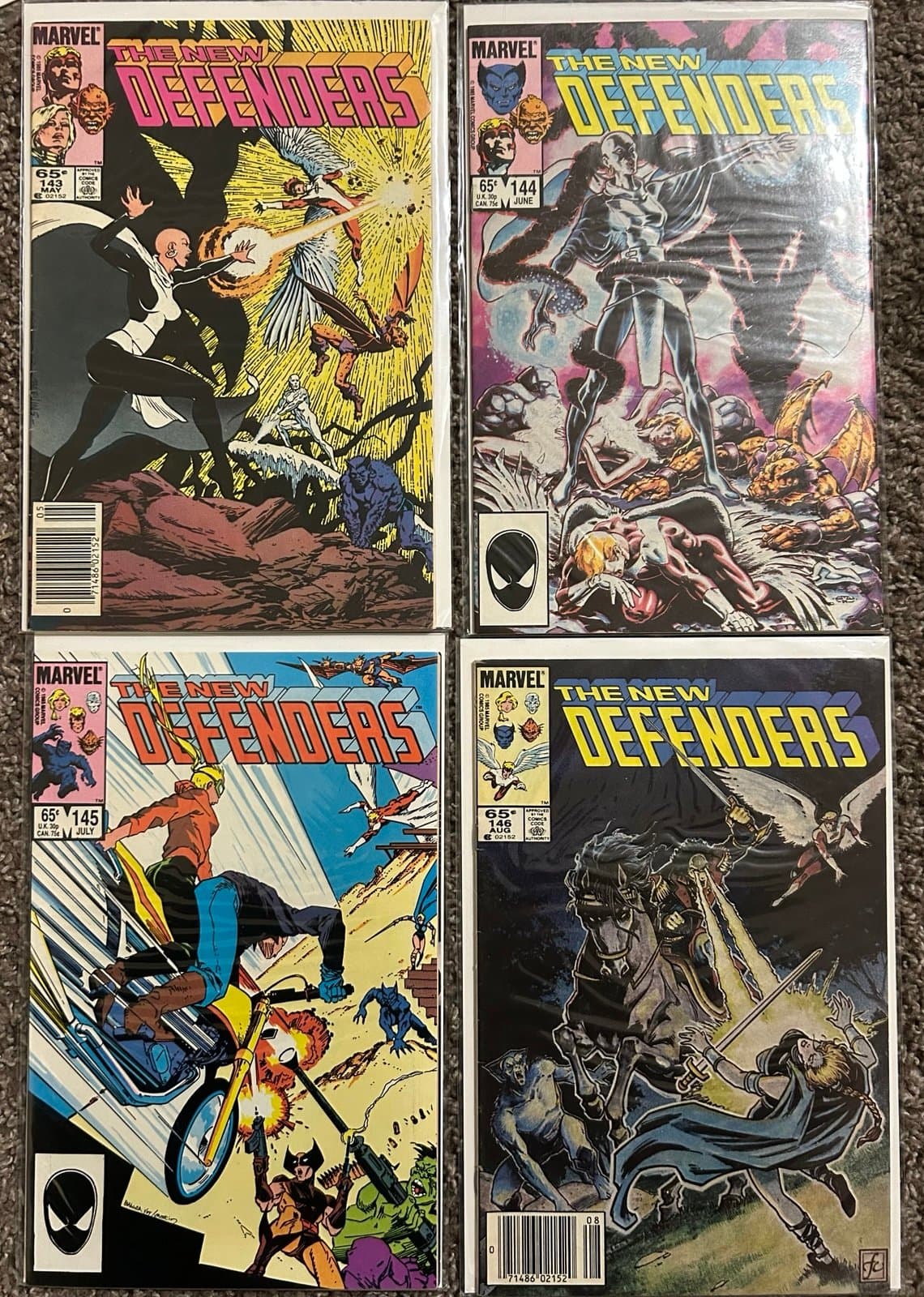 The New Defenders #143, 144, 145, 146 (1984 Marvel) Lot of 4 - 1 KEY ISSUE - Image 1