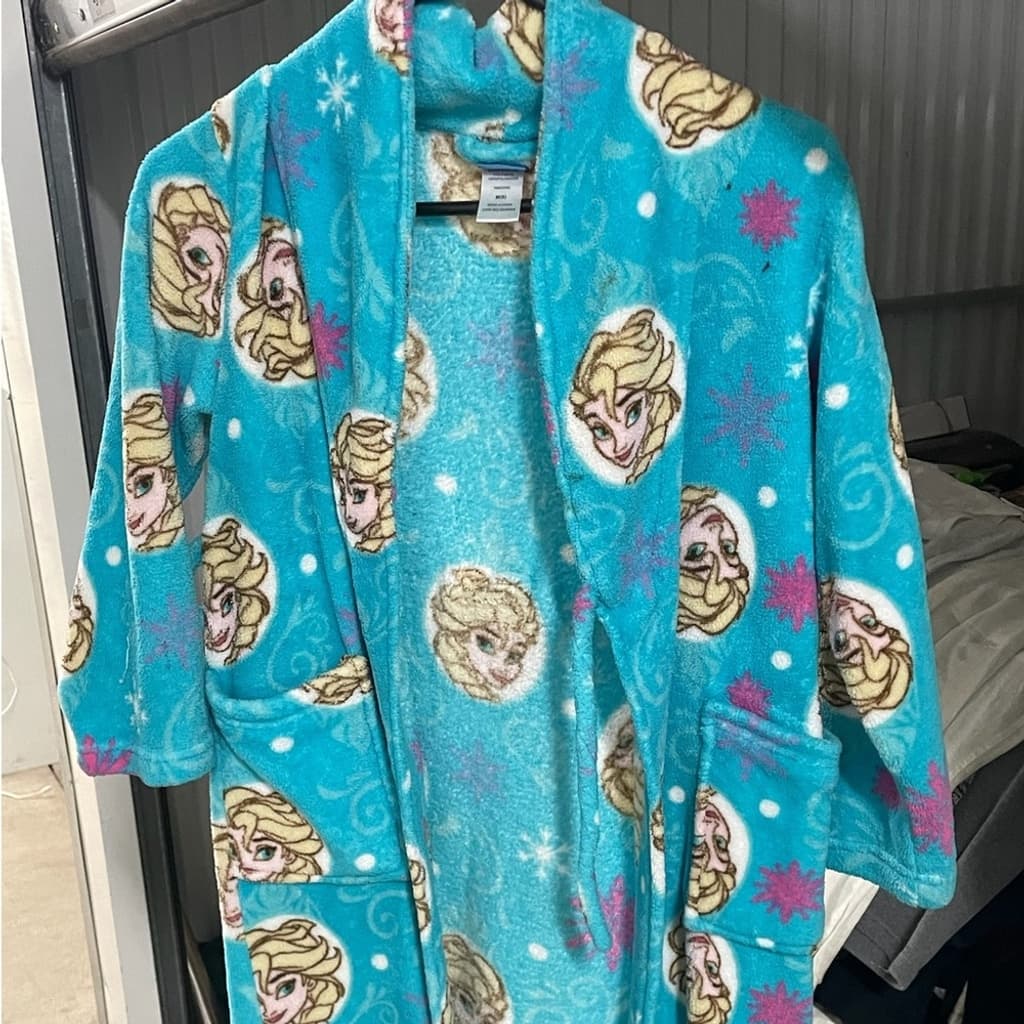 Disney FROZEN Blue and Cream Plush Fabric - Image 1