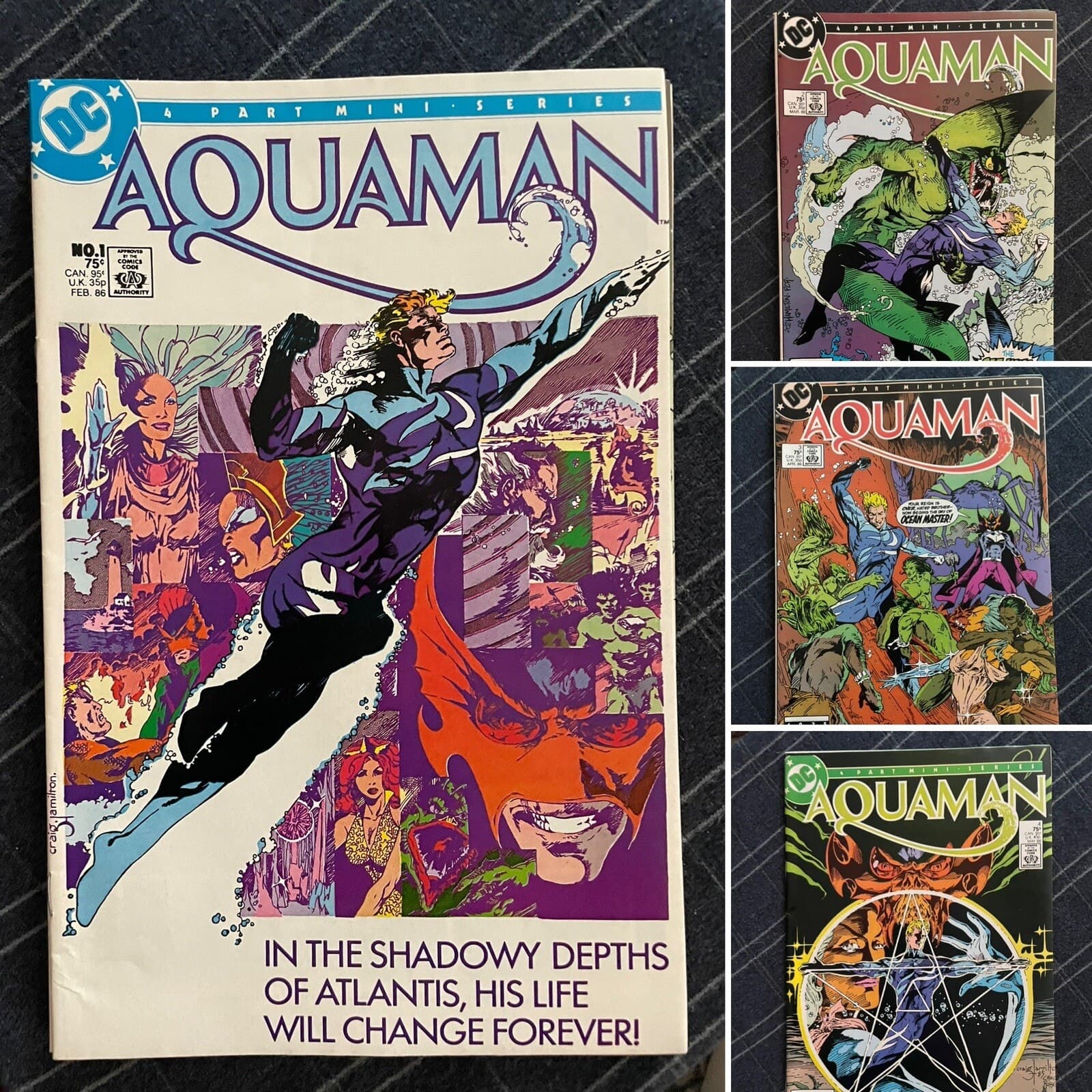 Aquaman vol. 2 #1 - 4 (1986 DC) Complete 4 Part Mini Series KEY ISSUE - Image 1