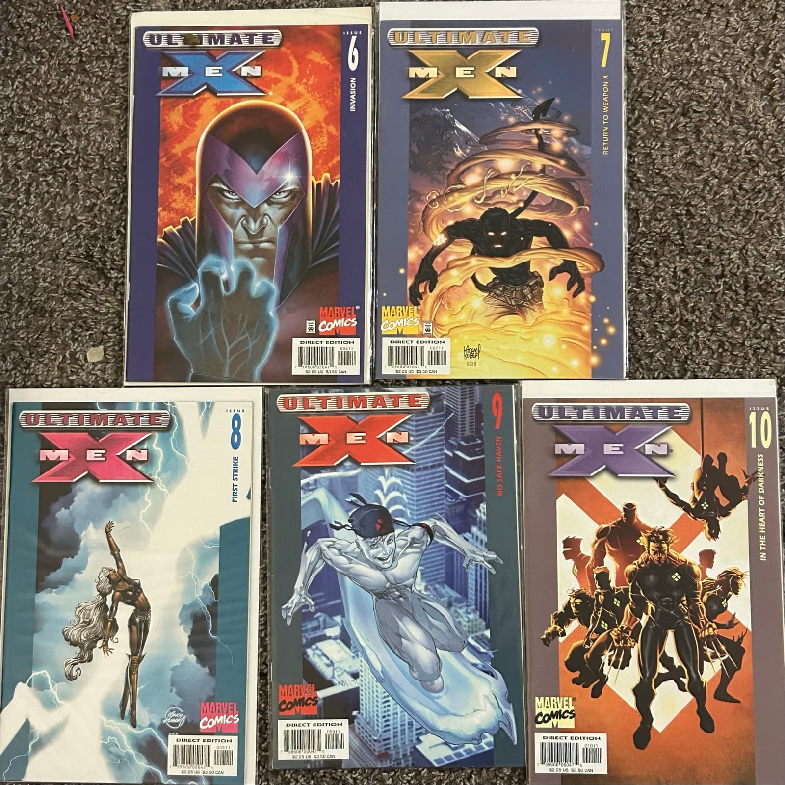 Ultimate X-Men #6, 7, 8, 9, 10 (2001 Marvel) Lot of 5 - 1 Key Issue - Image 1