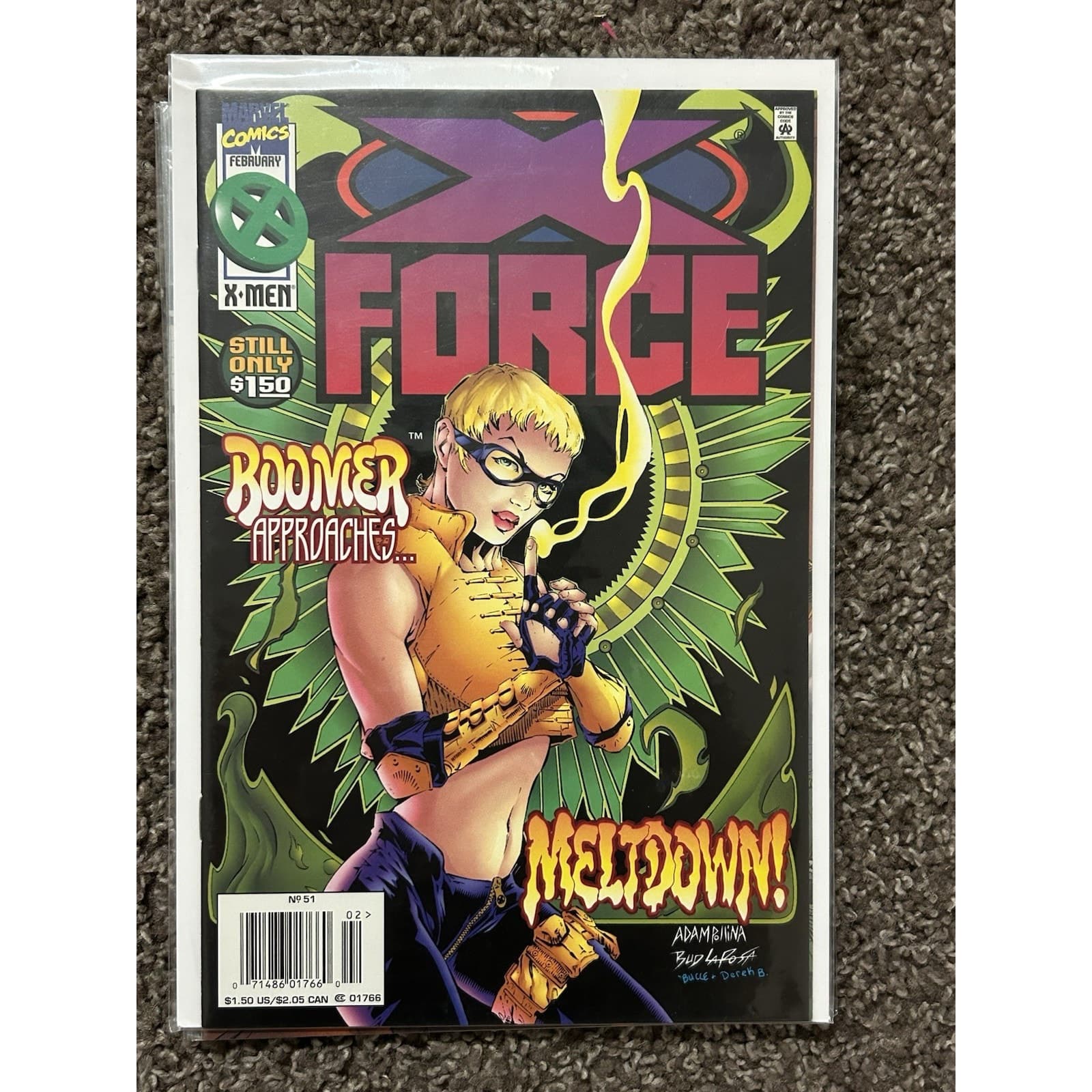 X-Force #51 - 55 (1996 Marvel) Lot Of 5 - 1 KEY ISSUE MELTDOWN - Shatterstar - Thumbnail 2