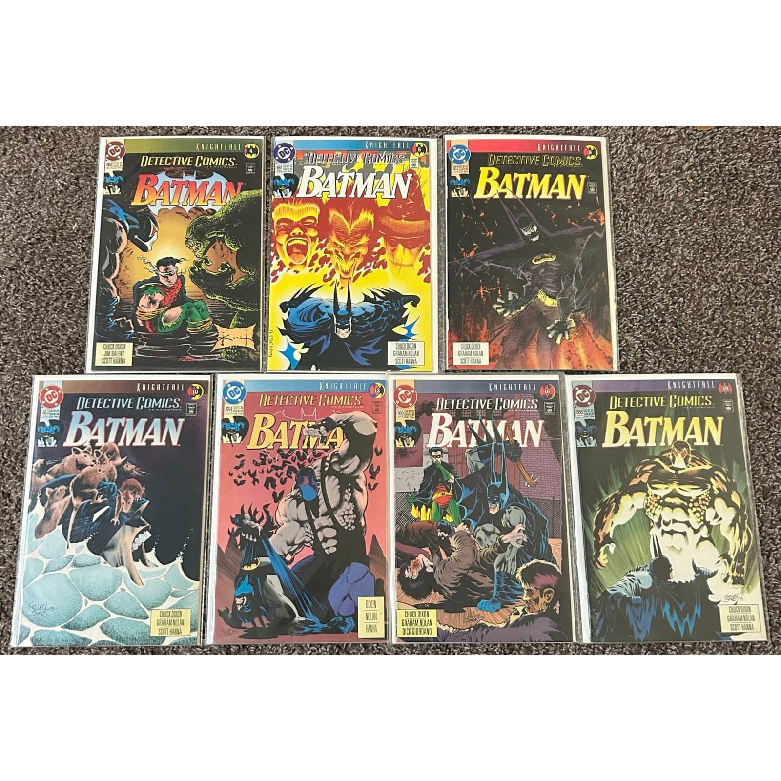 Detective Comics #660 - 666 (1993 DC) Lot of 7 Knightfall Crossover - Image 1