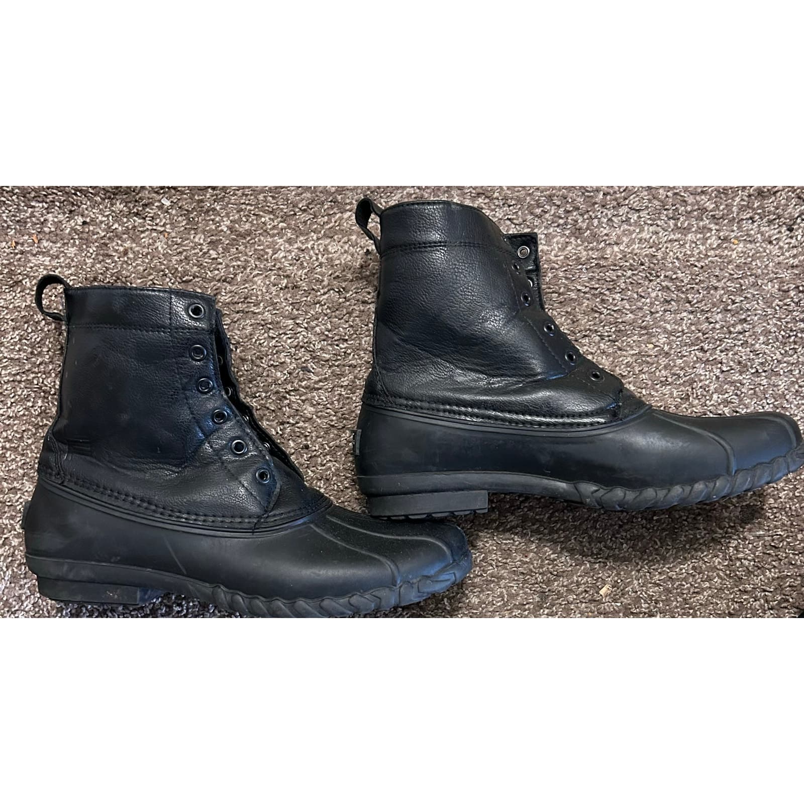 London Fog Collection Men’s Black Waterproof Seth Duck Boots Size 11 - Thumbnail 3