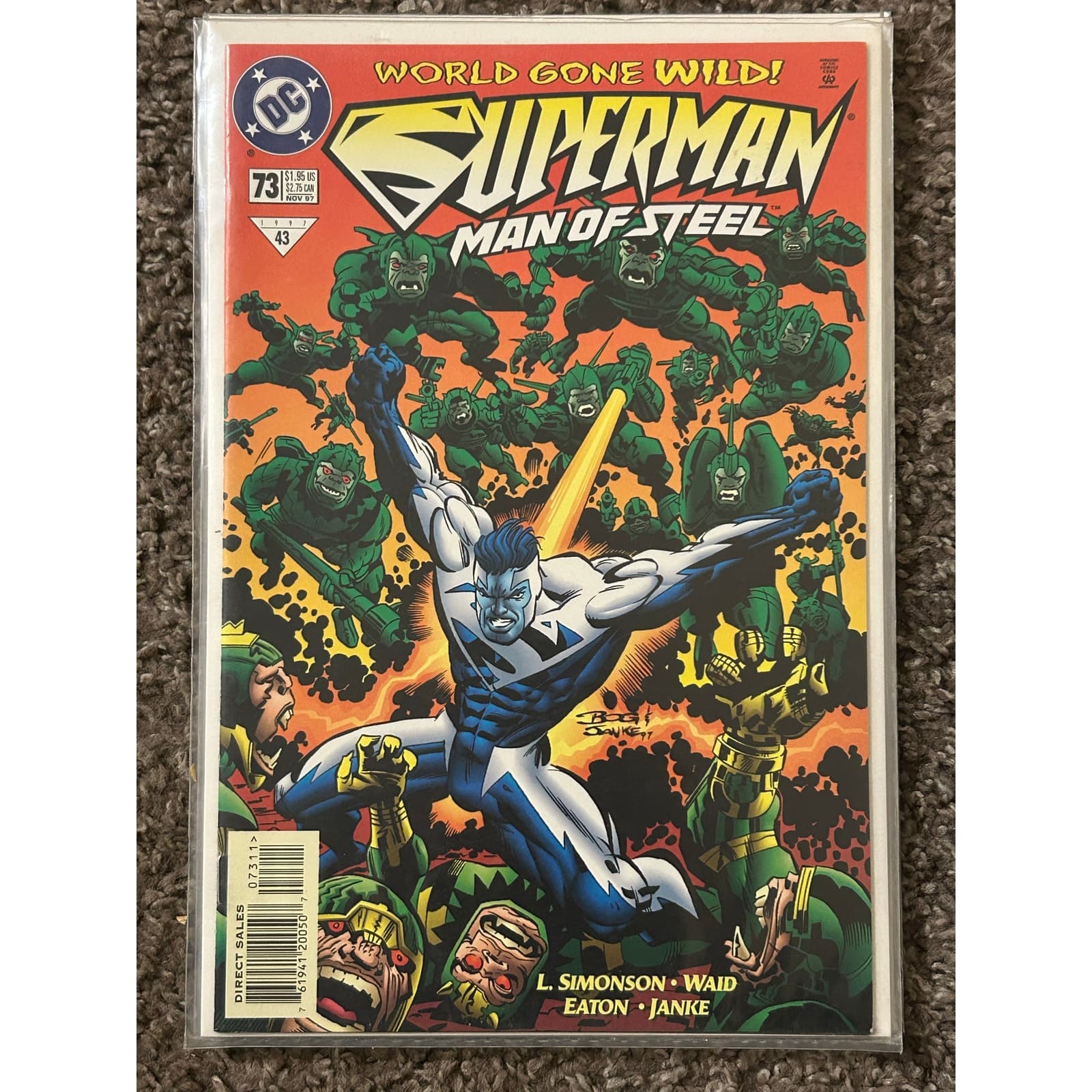 Superman The Man of Steel #66 - 75, 77 (1993 DC) Lot of 11 - 2 KEYS - Thumbnail 9